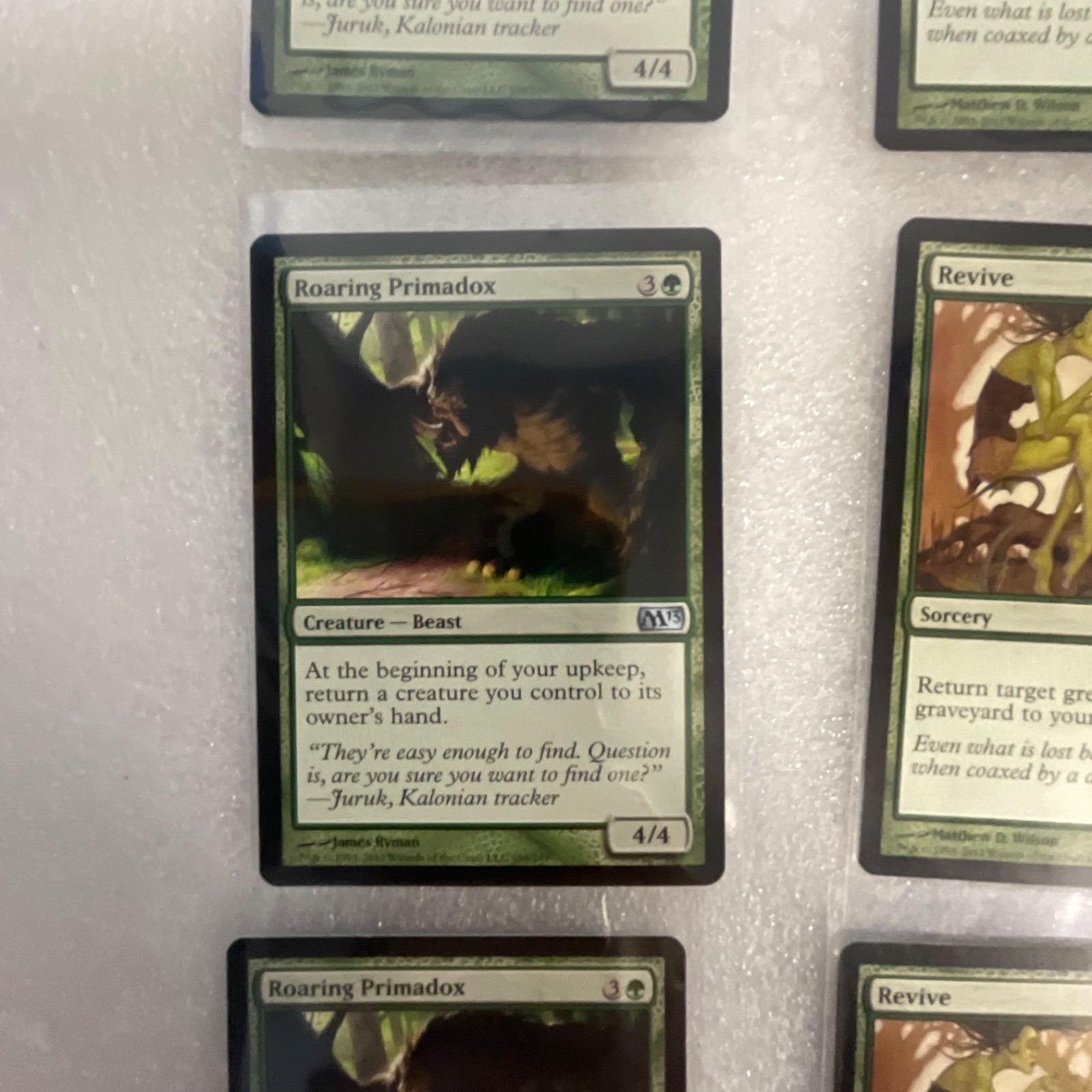 Magic the Gathering Lot of 20 Green M13 Roaring Primadox Titanic Growth - Image 3