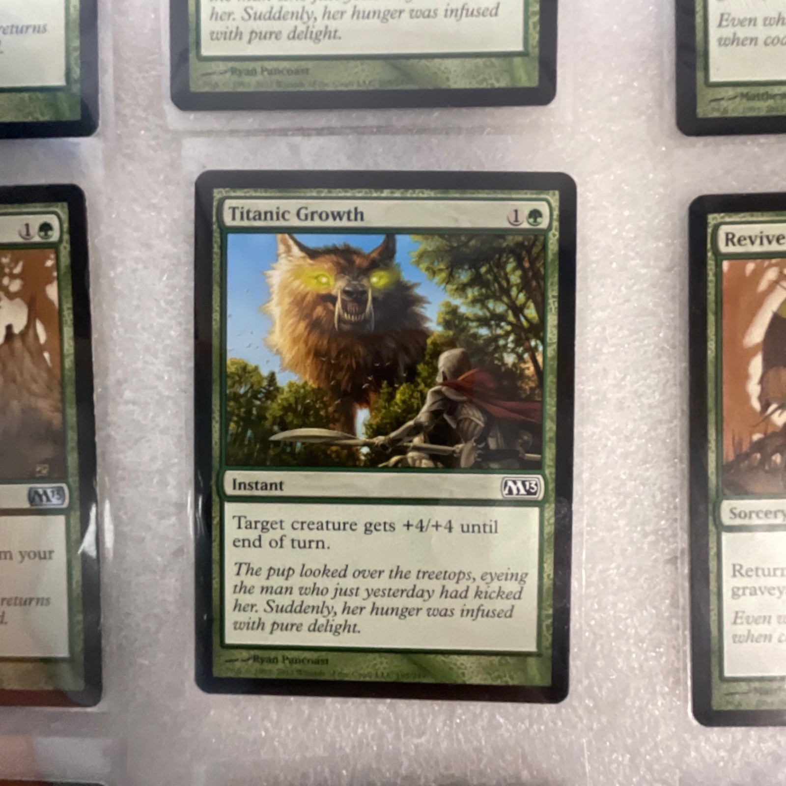 Magic the Gathering Lot of 20 Green M13 Roaring Primadox Titanic Growth - Image 12