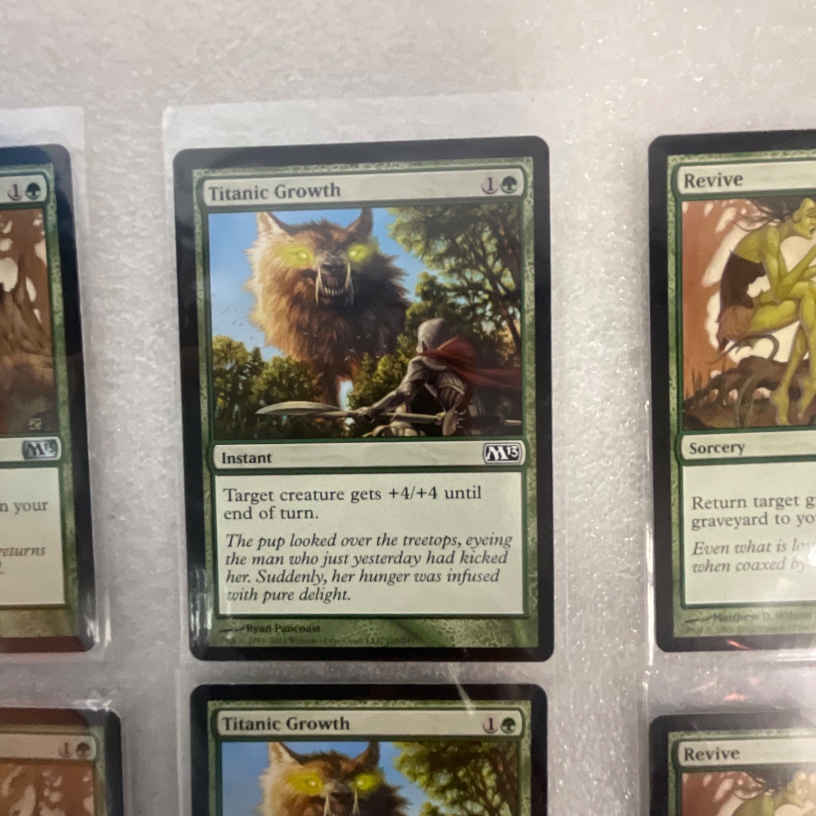 Magic the Gathering Lot of 20 Green M13 Roaring Primadox Titanic Growth - Image 10