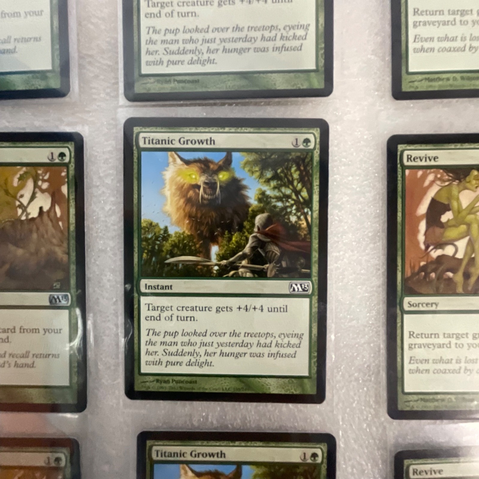 Magic the Gathering Lot of 20 Green M13 Roaring Primadox Titanic Growth - Image 11