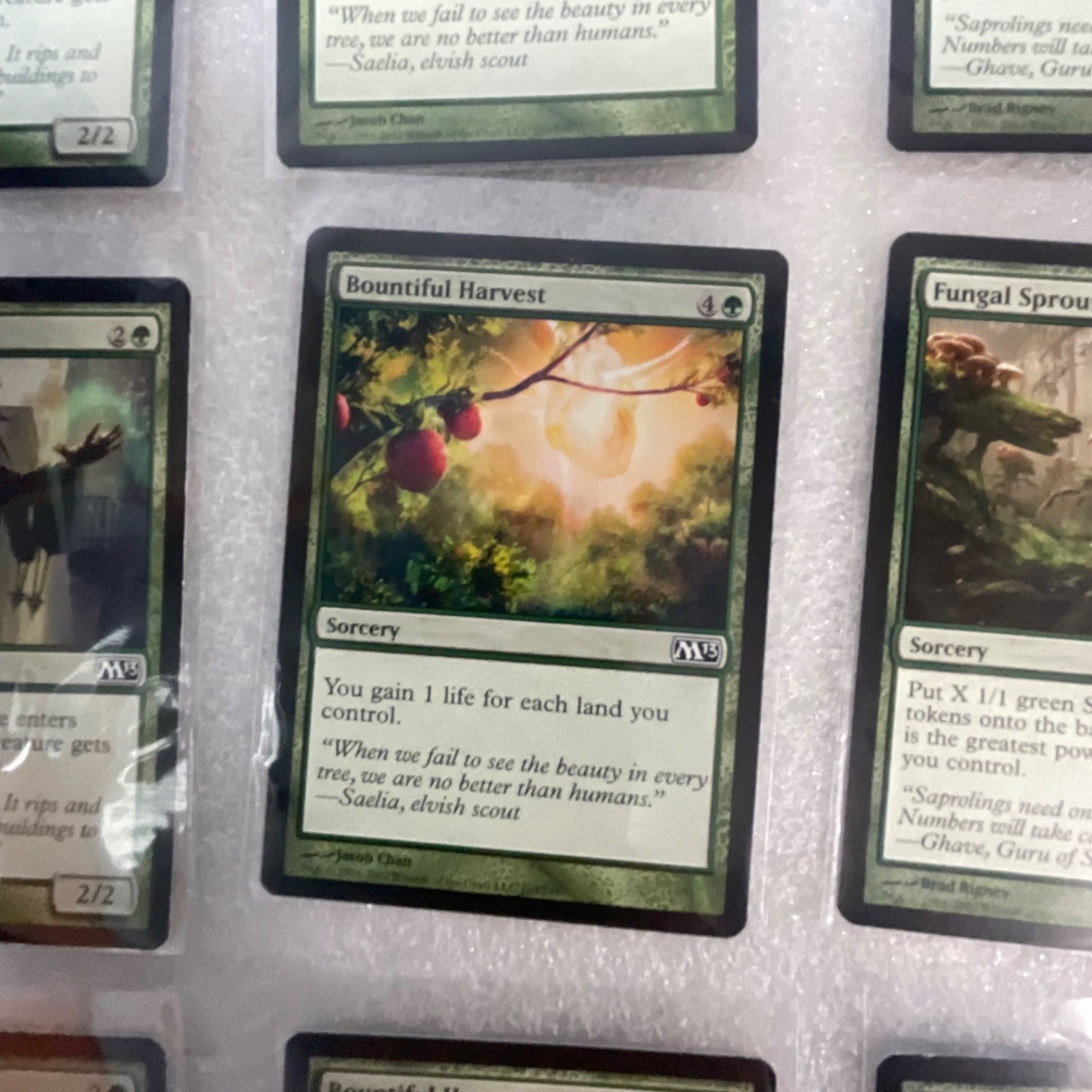 Magic the Gathering Lot of 20 Green M13 Vastwood Gorger Fungal Sprouting - Image 15