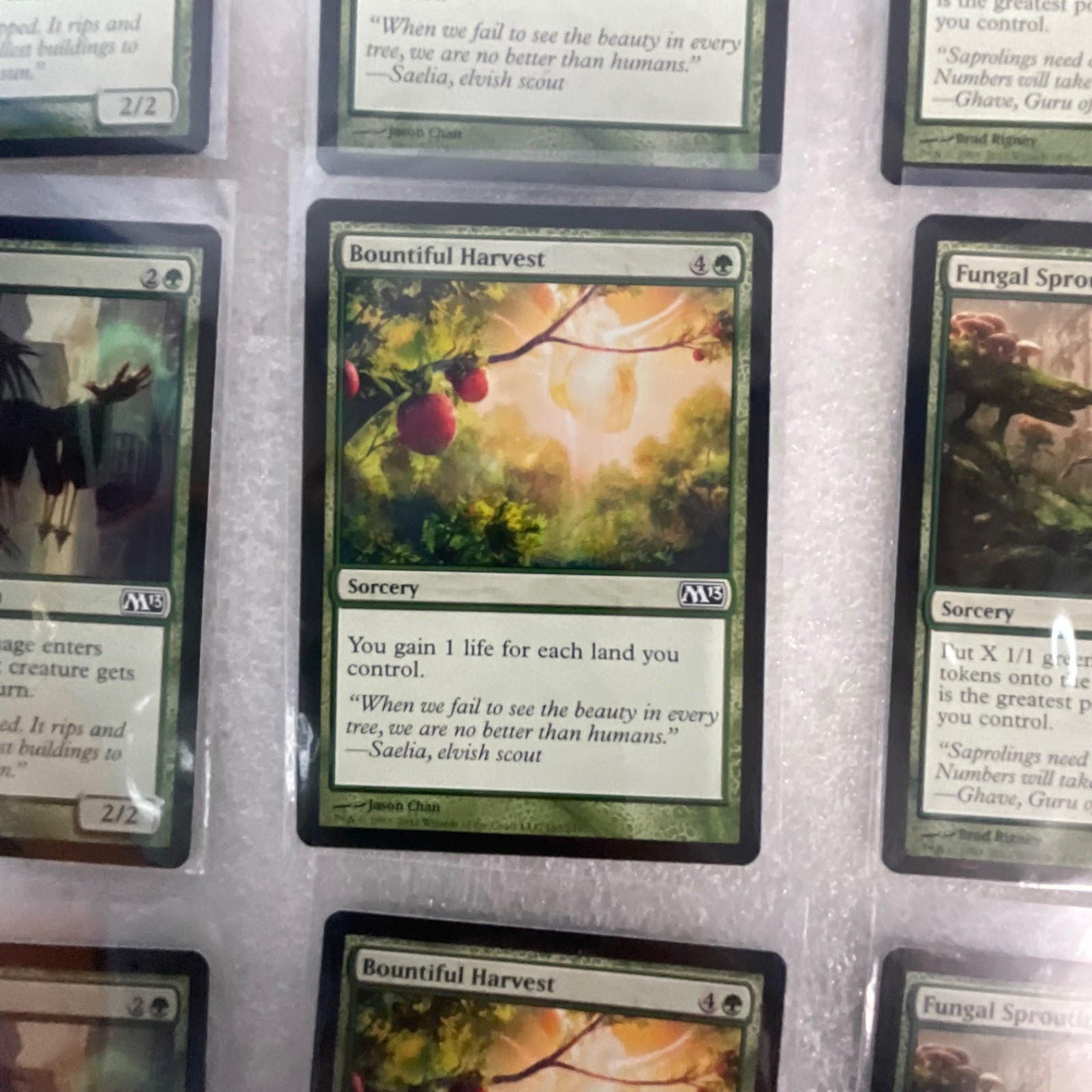 Magic the Gathering Lot of 20 Green M13 Vastwood Gorger Fungal Sprouting - Image 16