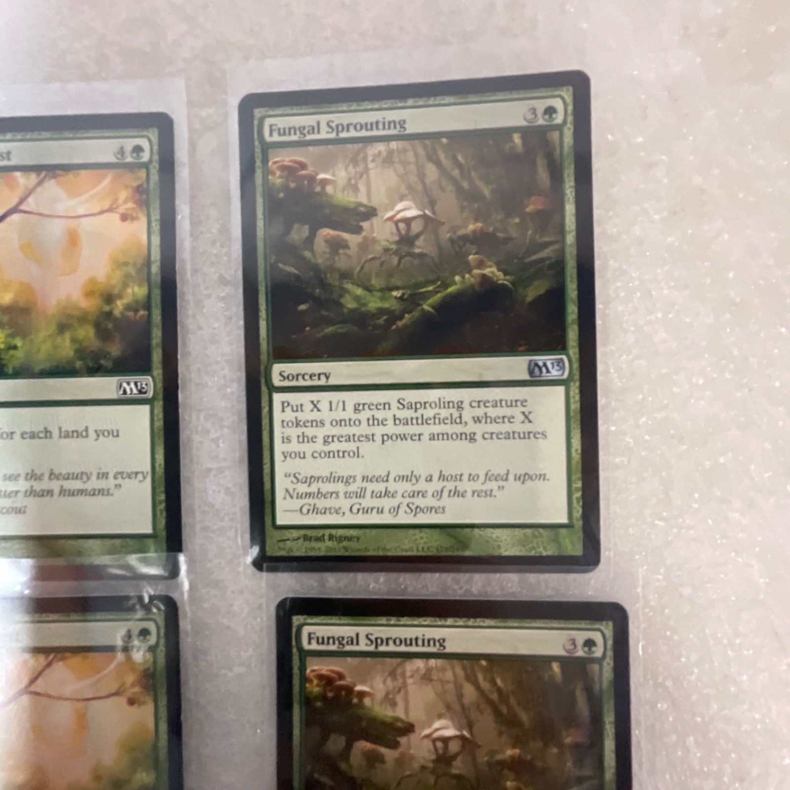Magic the Gathering Lot of 20 Green M13 Vastwood Gorger Fungal Sprouting - Image 18