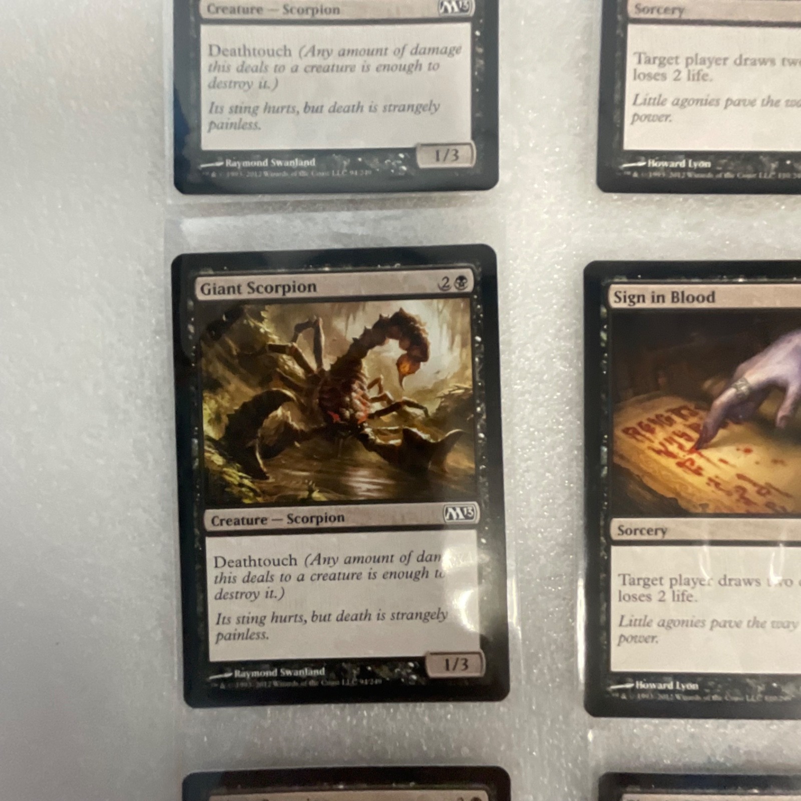 Magic the Gathering Lot of 20 Black M13 Cards Sign in Blood Essence Drain - Image 3