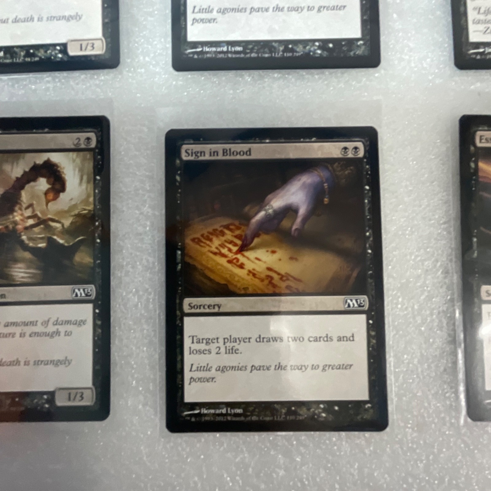 Magic the Gathering Lot of 20 Black M13 Cards Sign in Blood Essence Drain - Image 6