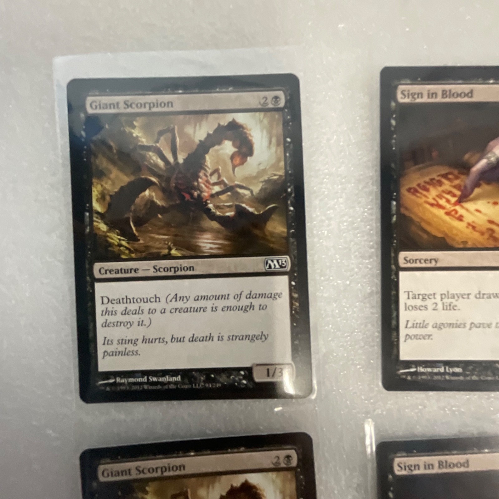 Magic the Gathering Lot of 20 Black M13 Cards Sign in Blood Essence Drain - Image 2