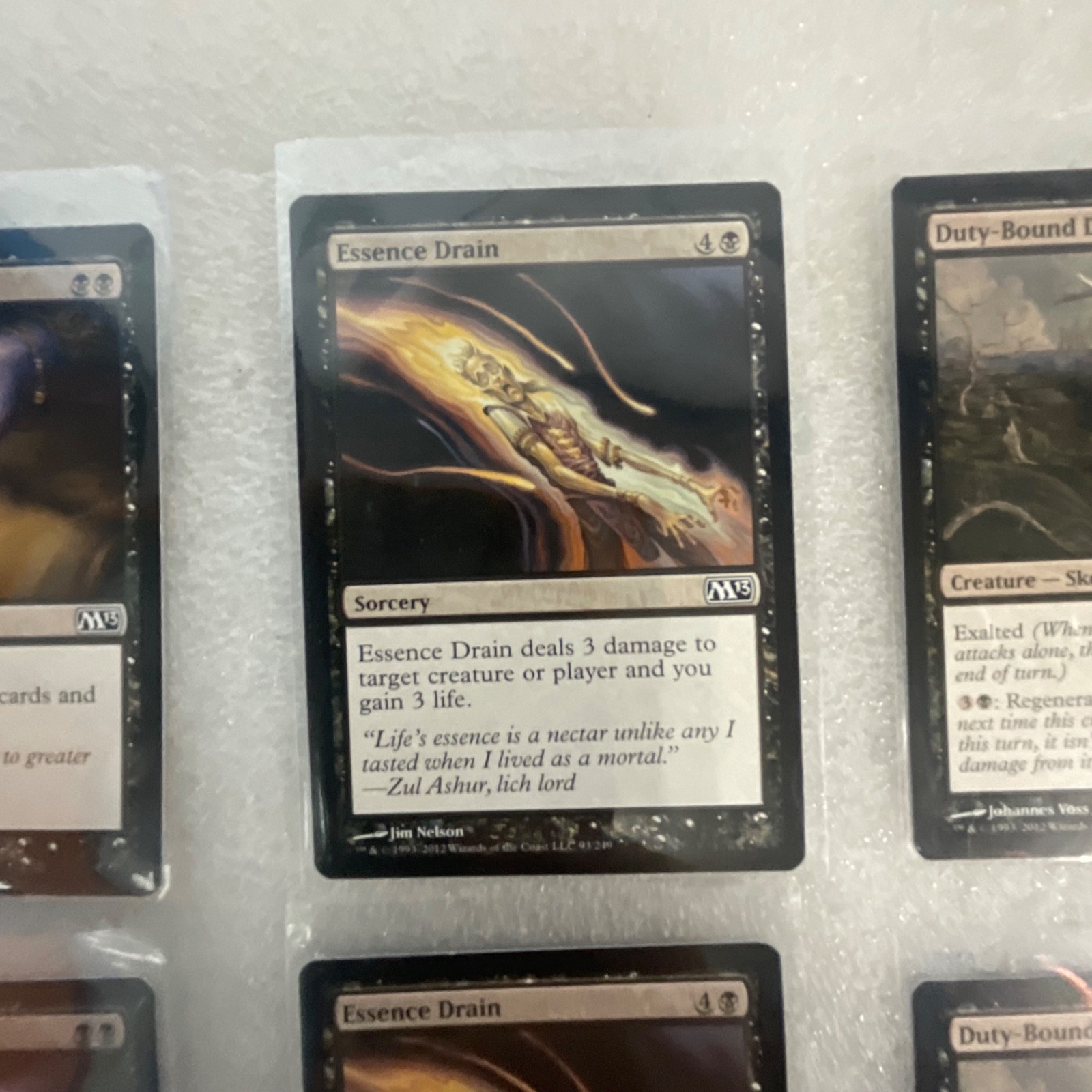 Magic the Gathering Lot of 20 Black M13 Cards Sign in Blood Essence Drain - Image 10