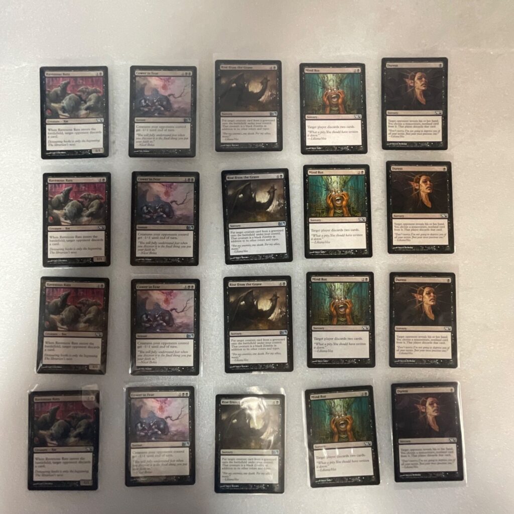 Magic the Gathering Lot of 20 Black M13 Duress Mind Rot Cower in Fear - Image 1