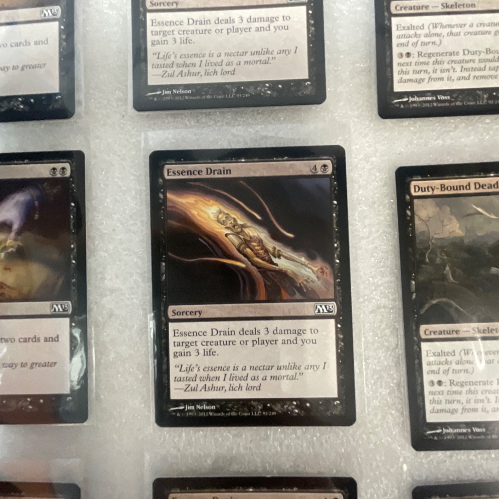 Magic the Gathering Lot of 20 Black M13 Cards Sign in Blood Essence Drain - Image 12
