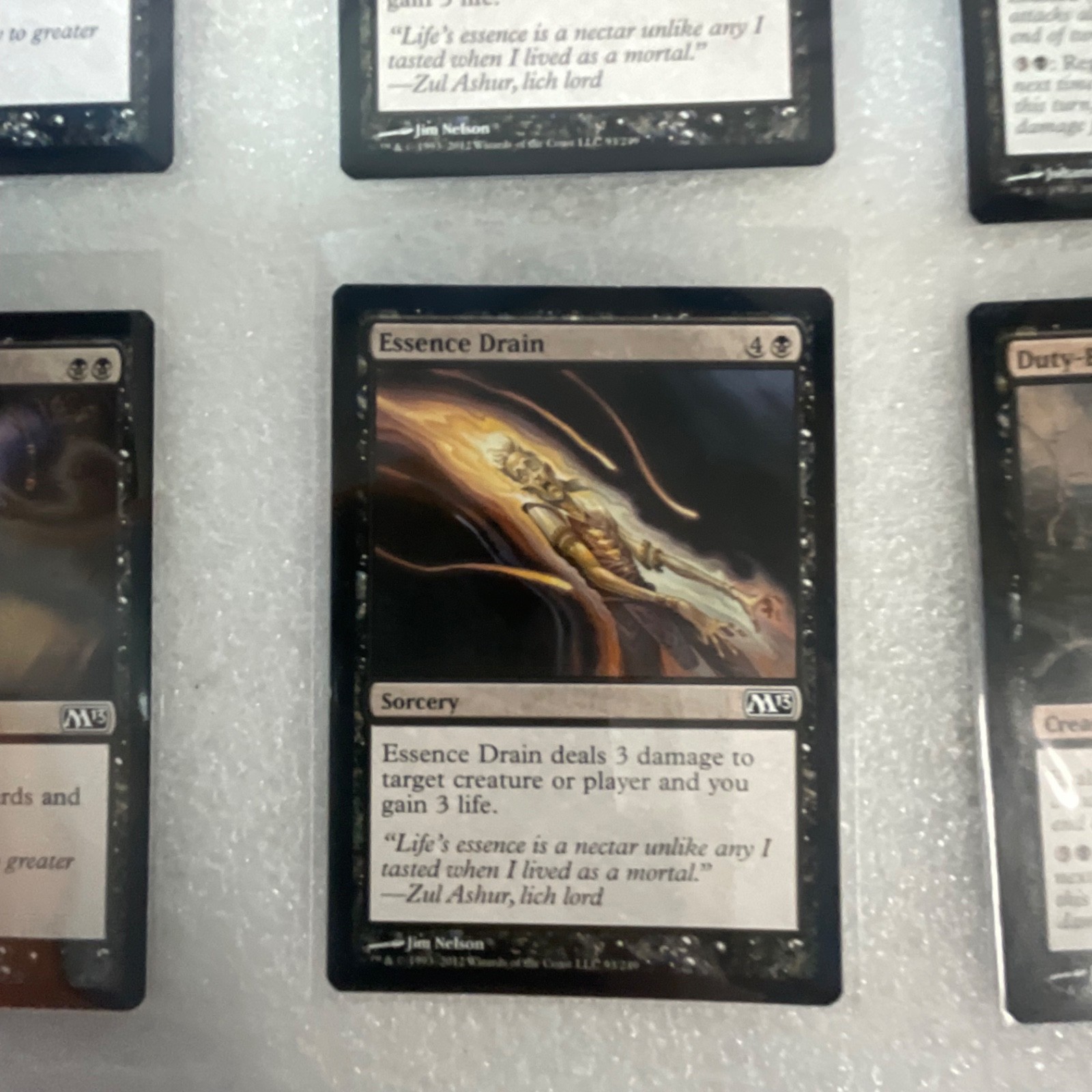 Magic the Gathering Lot of 20 Black M13 Cards Sign in Blood Essence Drain - Image 13