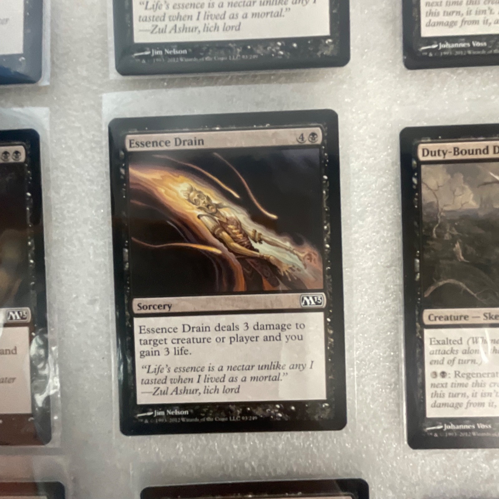 Magic the Gathering Lot of 20 Black M13 Cards Sign in Blood Essence Drain - Image 11