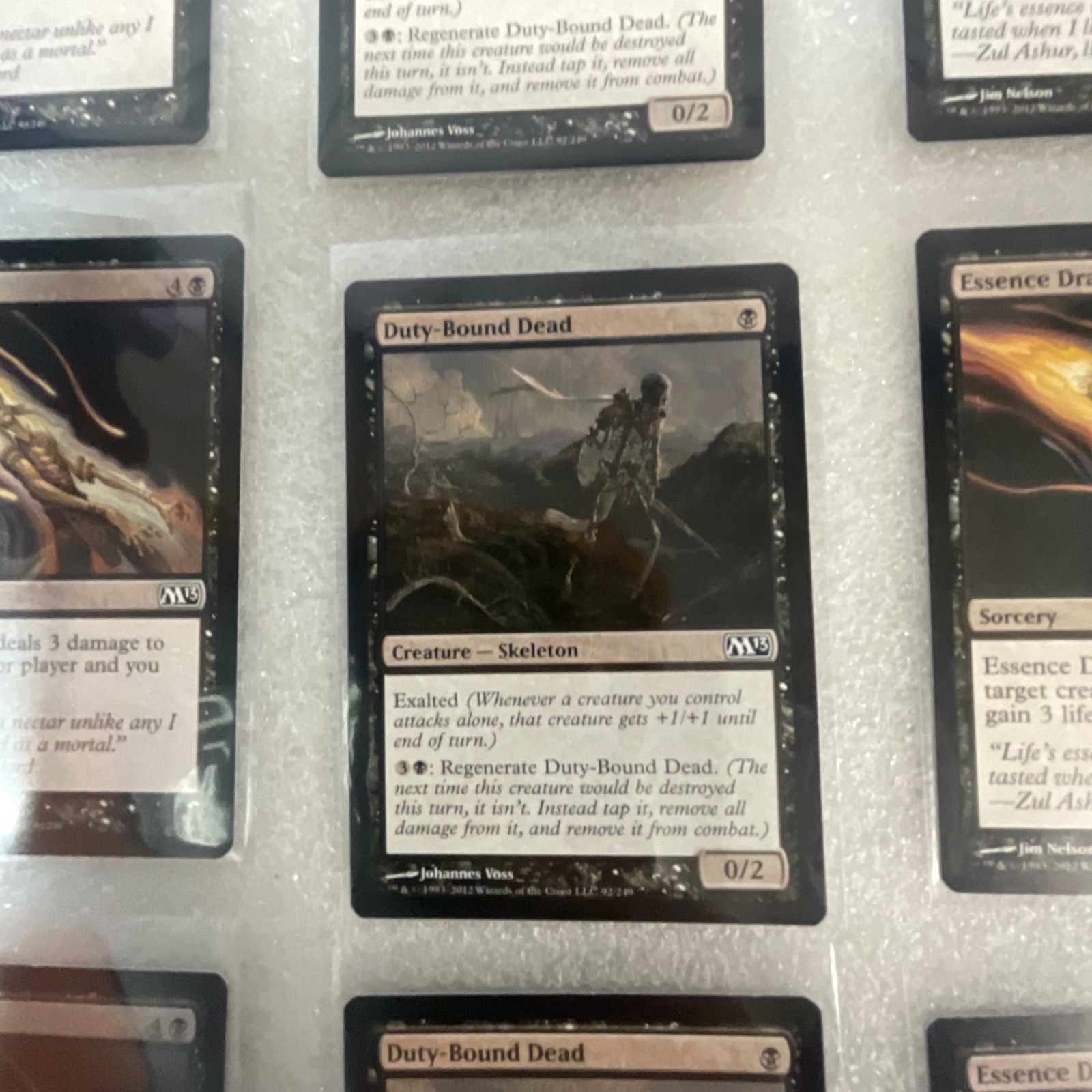 Magic the Gathering Lot of 20 Black M13 Cards Sign in Blood Essence Drain - Image 15