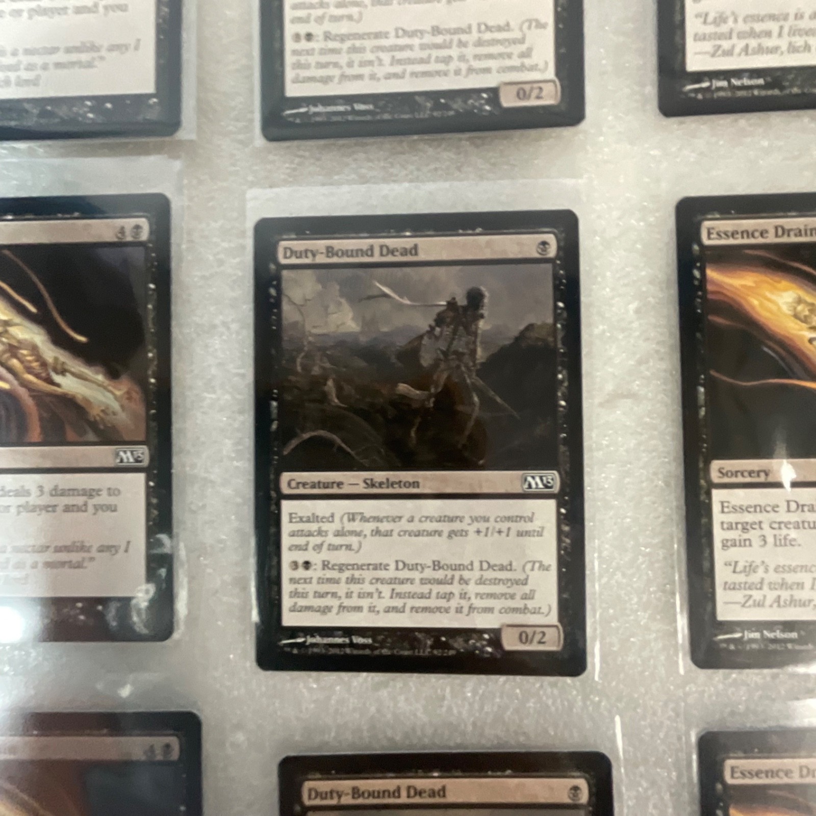 Magic the Gathering Lot of 20 Black M13 Cards Sign in Blood Essence Drain - Image 16