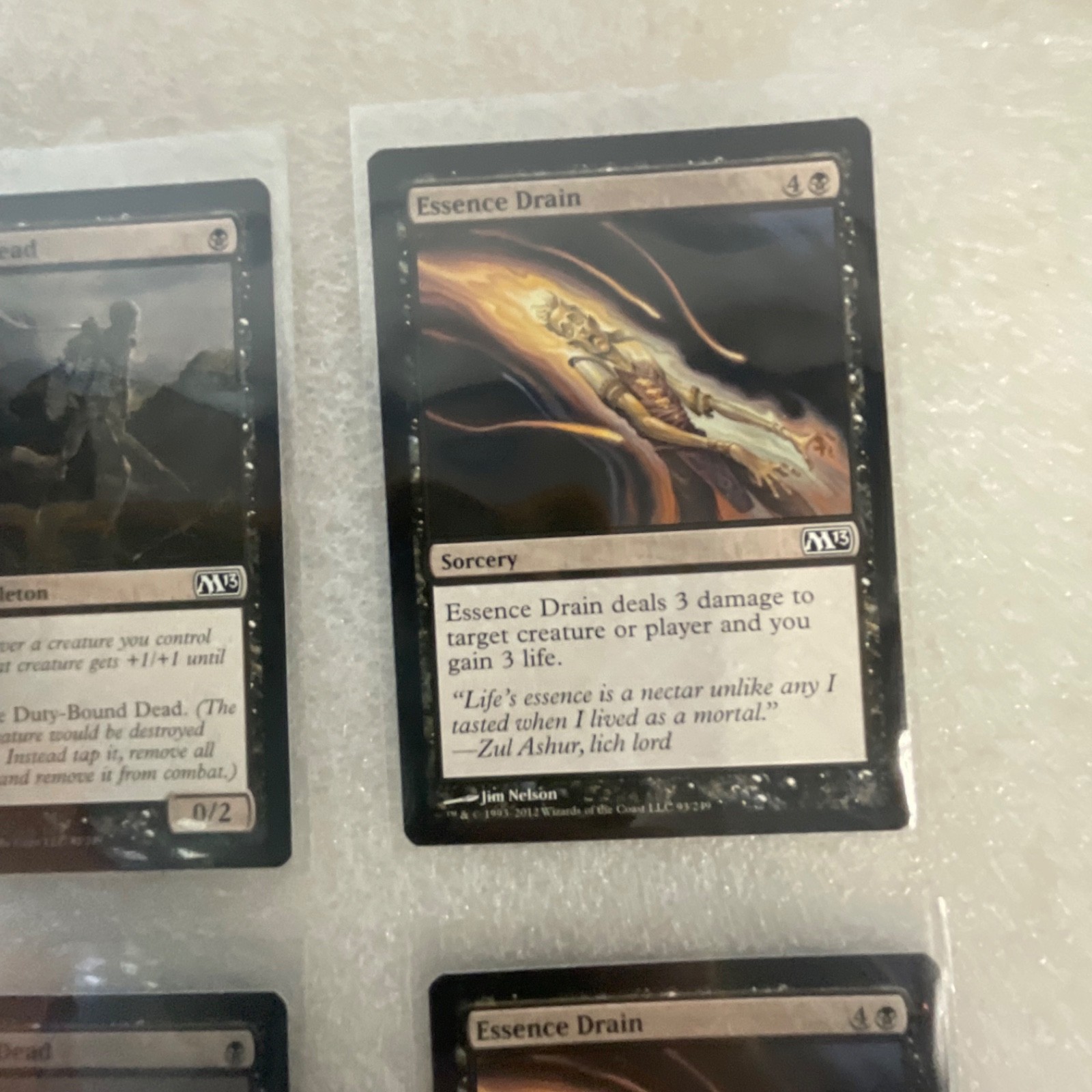 Magic the Gathering Lot of 20 Black M13 Cards Sign in Blood Essence Drain - Image 18