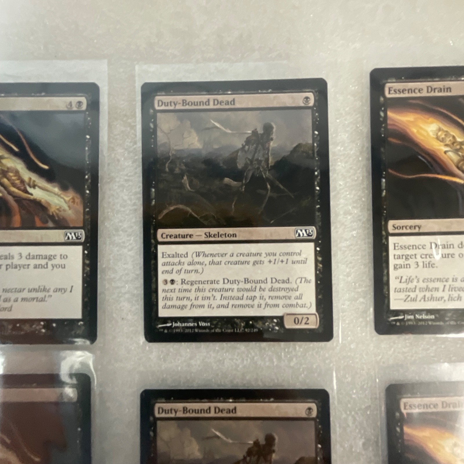Magic the Gathering Lot of 20 Black M13 Cards Sign in Blood Essence Drain - Image 17