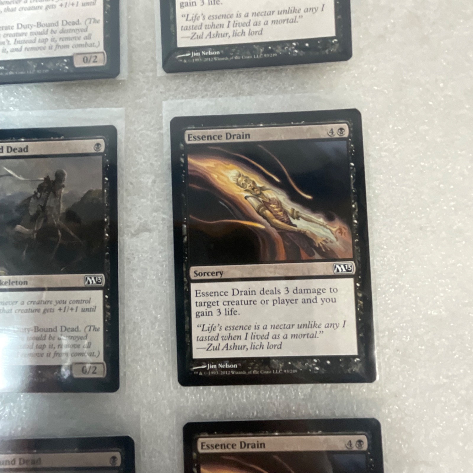 Magic the Gathering Lot of 20 Black M13 Cards Sign in Blood Essence Drain - Image 19