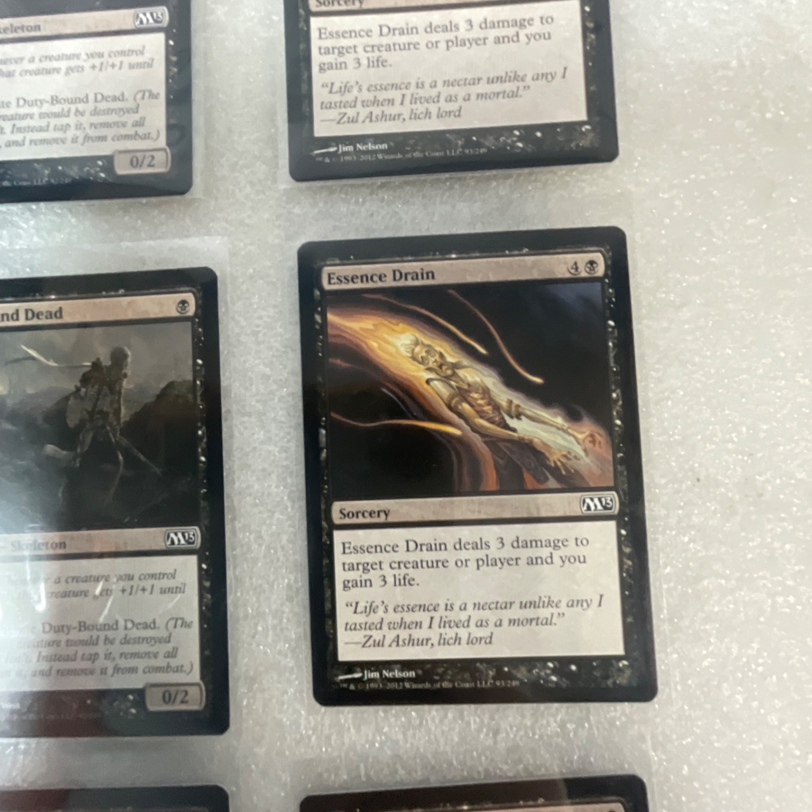 Magic the Gathering Lot of 20 Black M13 Cards Sign in Blood Essence Drain - Image 20