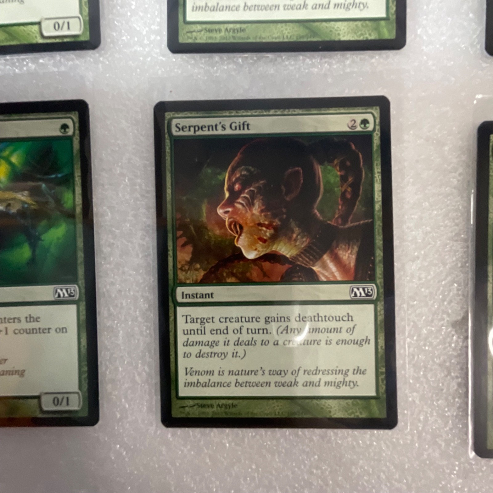 Magic the Gathering Lot of 20 Green M13 Timberpack Wolf Spiked Baloth - Image 6