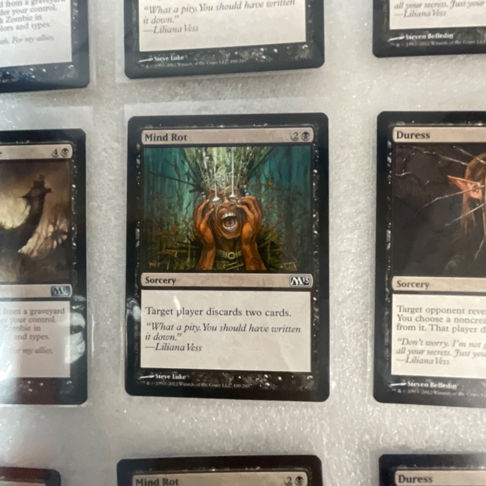 Magic the Gathering Lot of 20 Black M13 Duress Mind Rot Cower in Fear - Image 15