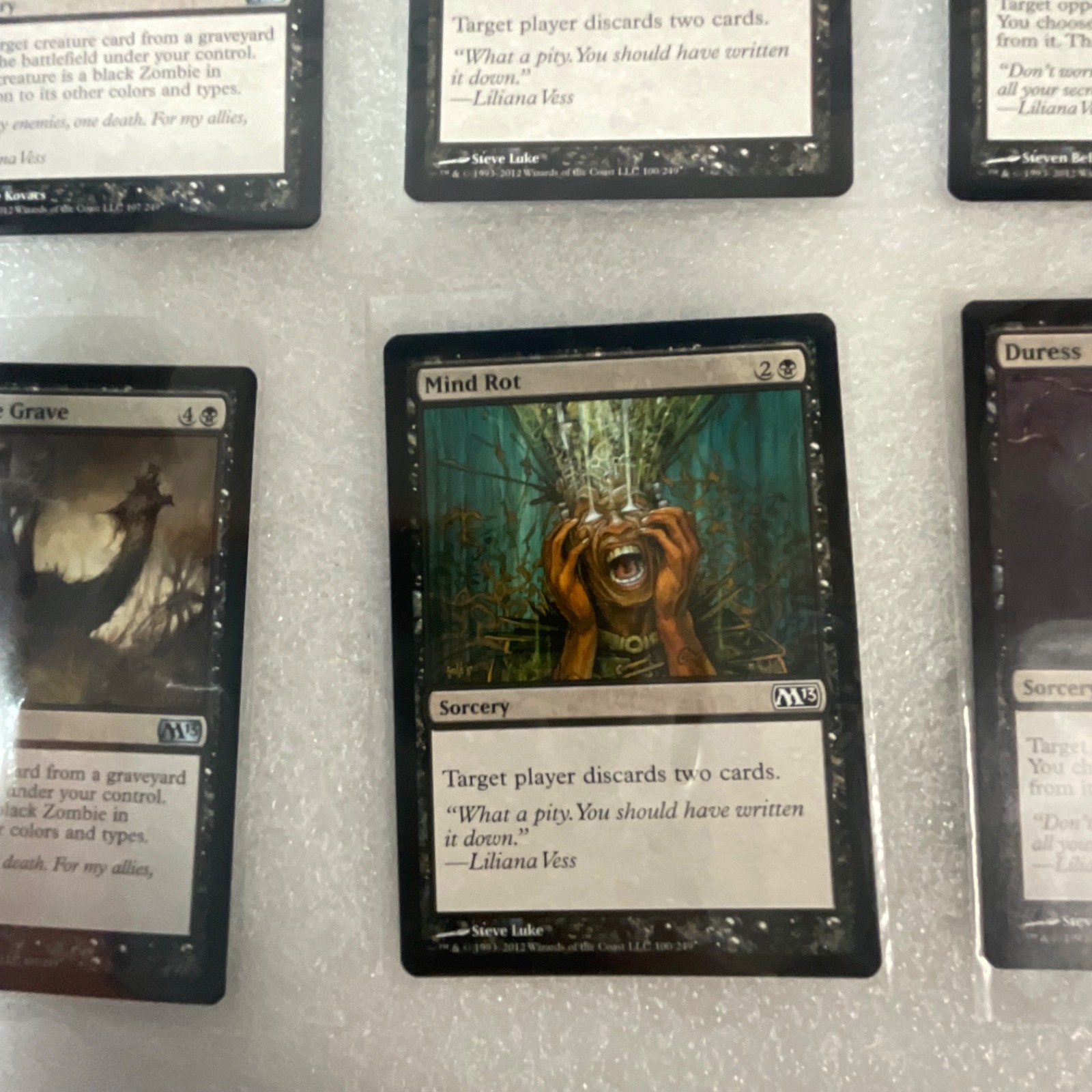 Magic the Gathering Lot of 20 Black M13 Duress Mind Rot Cower in Fear - Image 14