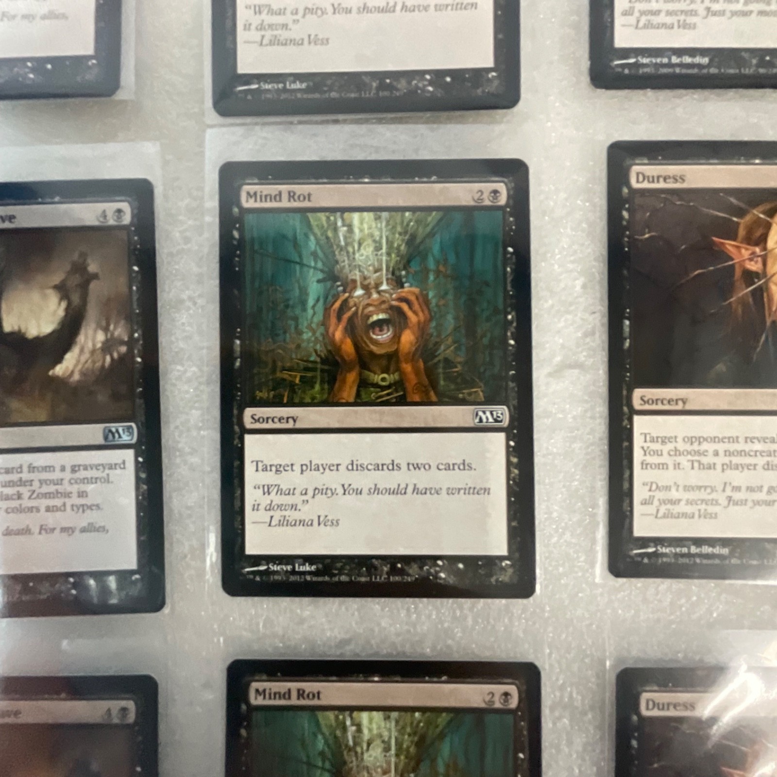 Magic the Gathering Lot of 20 Black M13 Duress Mind Rot Cower in Fear - Image 16