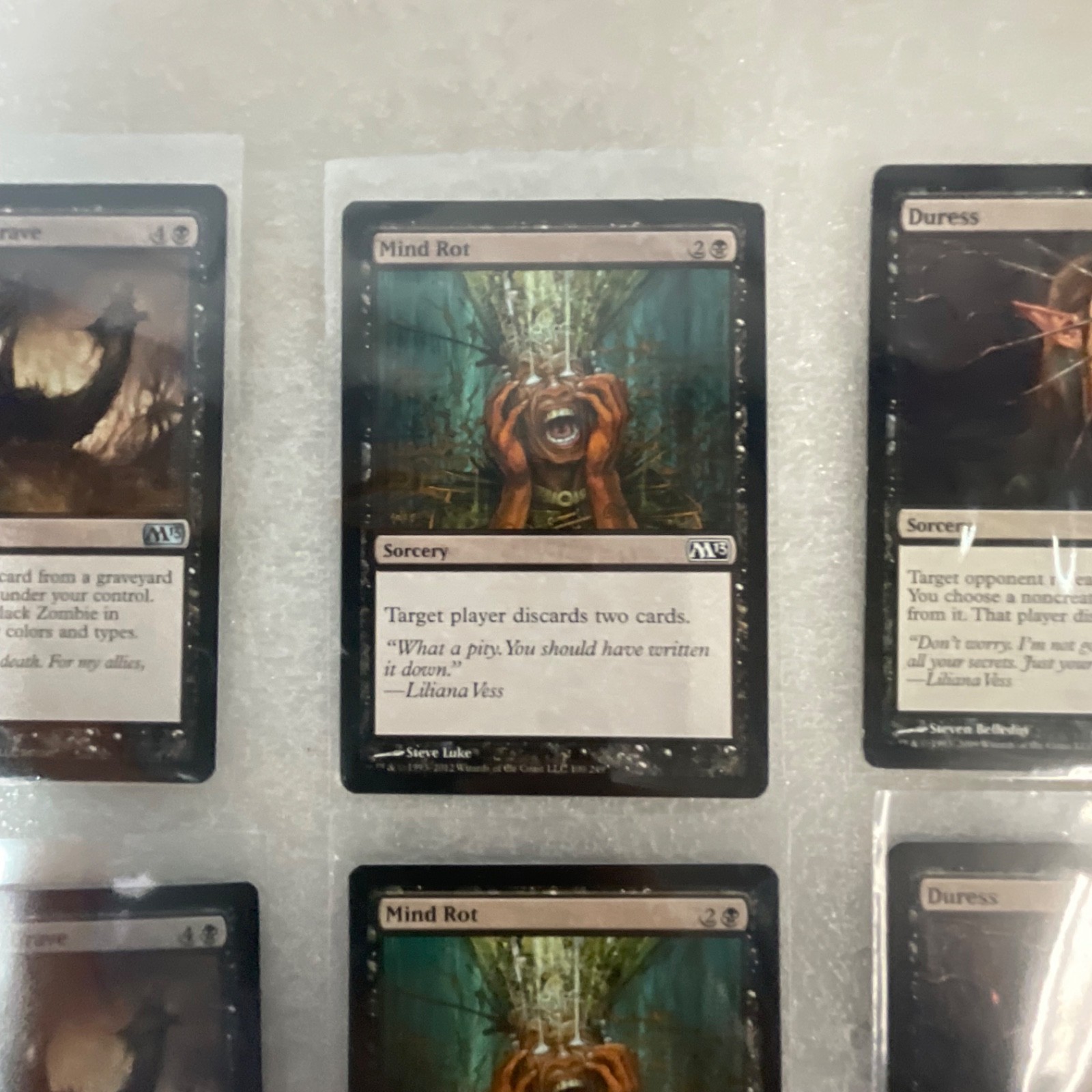 Magic the Gathering Lot of 20 Black M13 Duress Mind Rot Cower in Fear - Image 17