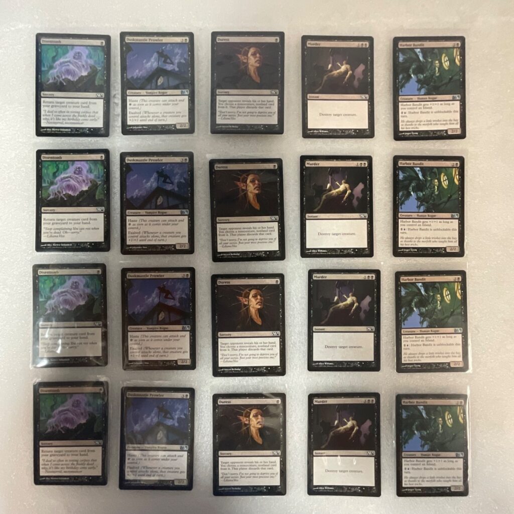 Magic the Gathering Lot of 20 Black Cards M13 Duress Murder - Image 1