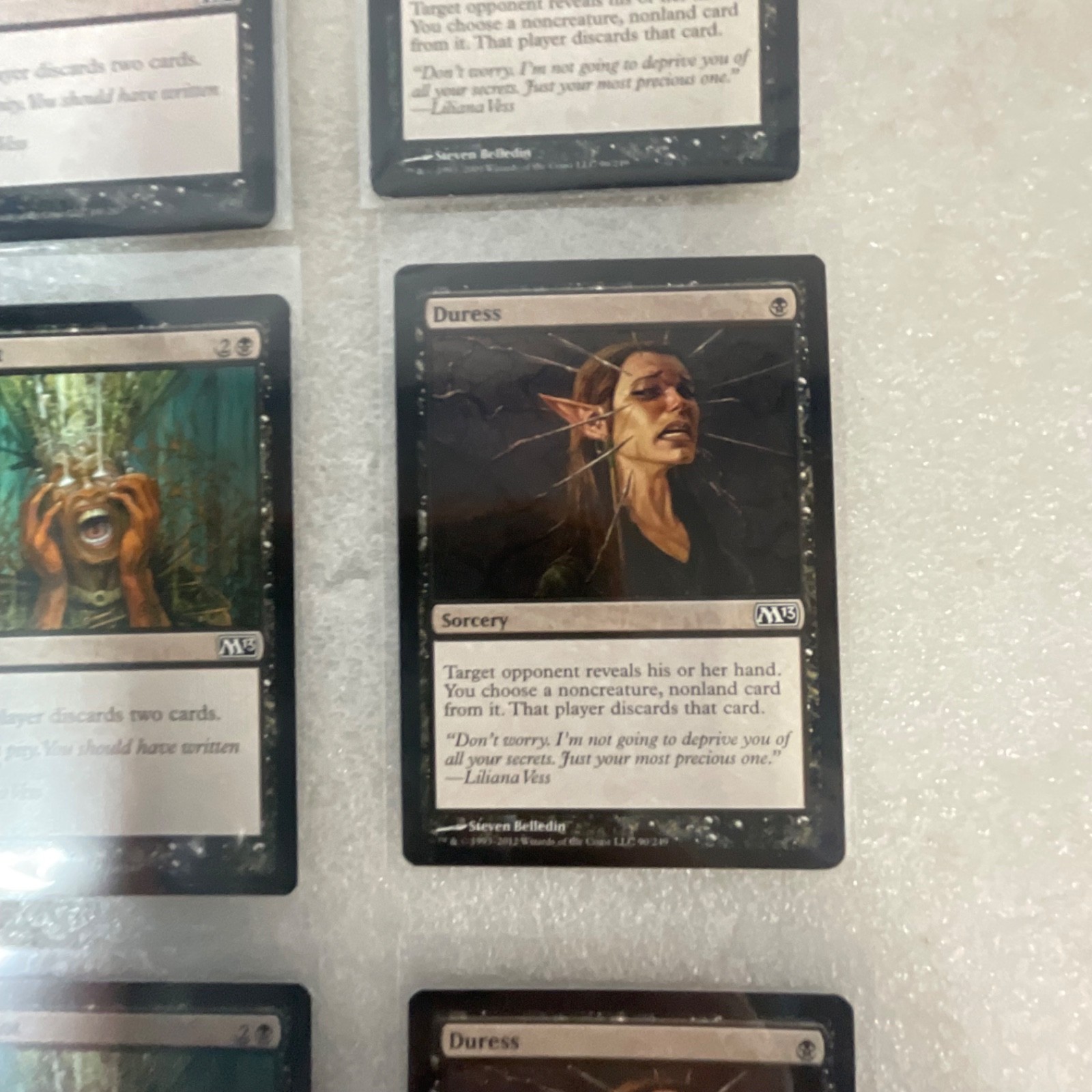 Magic the Gathering Lot of 20 Black M13 Duress Mind Rot Cower in Fear - Image 19