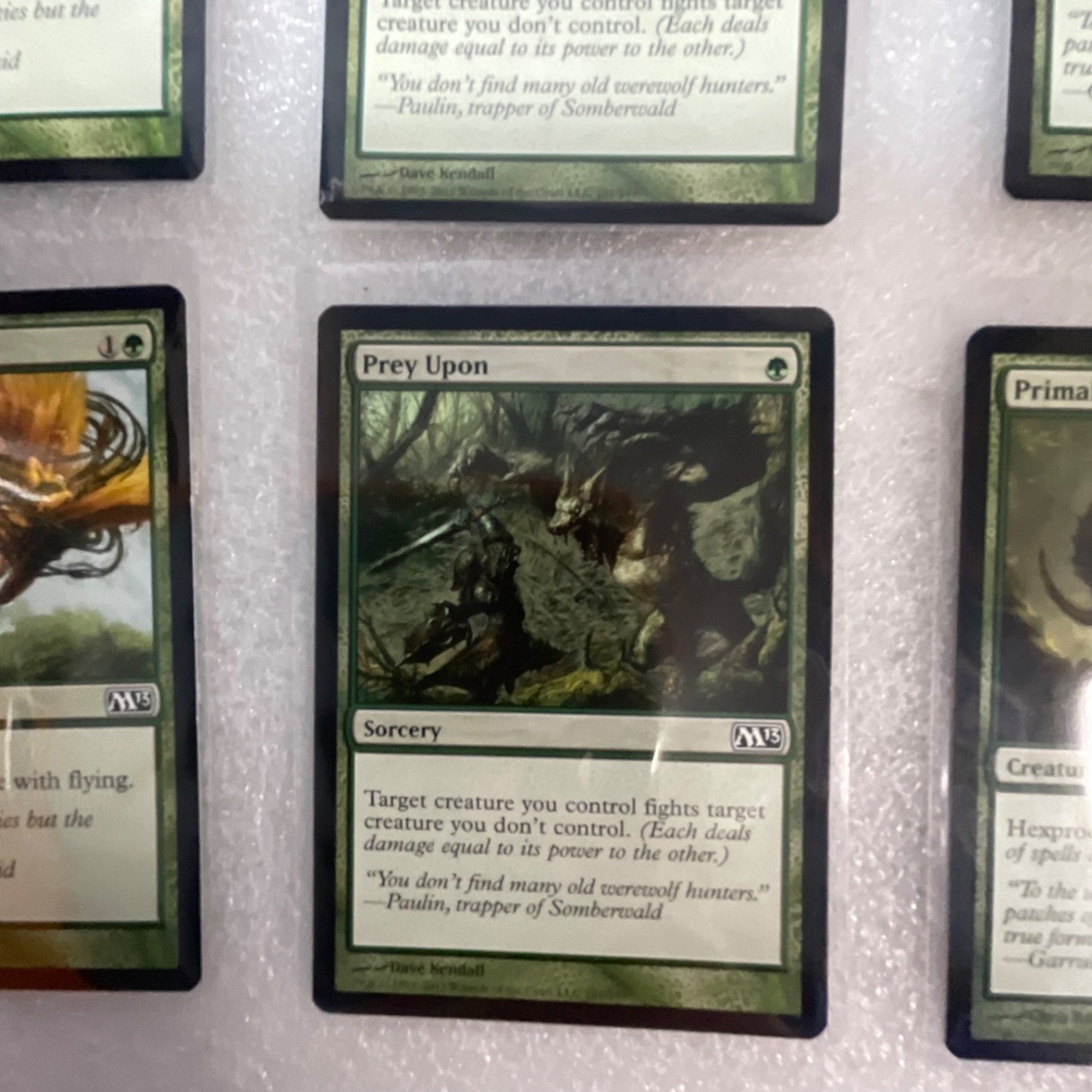 Magic the Gathering Lot of 20 Green M13 Cards Prey Upon Titanic Growth - Image 6