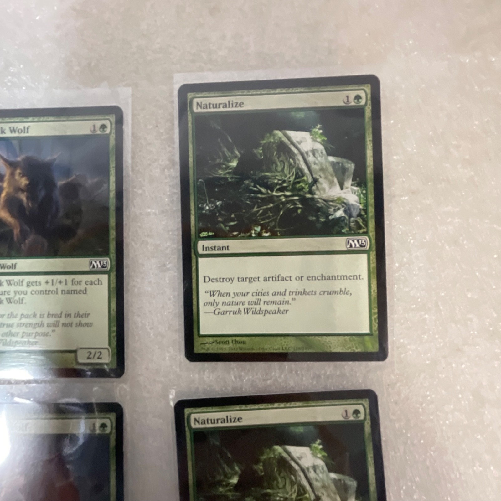 Magic the Gathering Lot of 20 Green M13 Timberpack Wolf Spiked Baloth - Image 18
