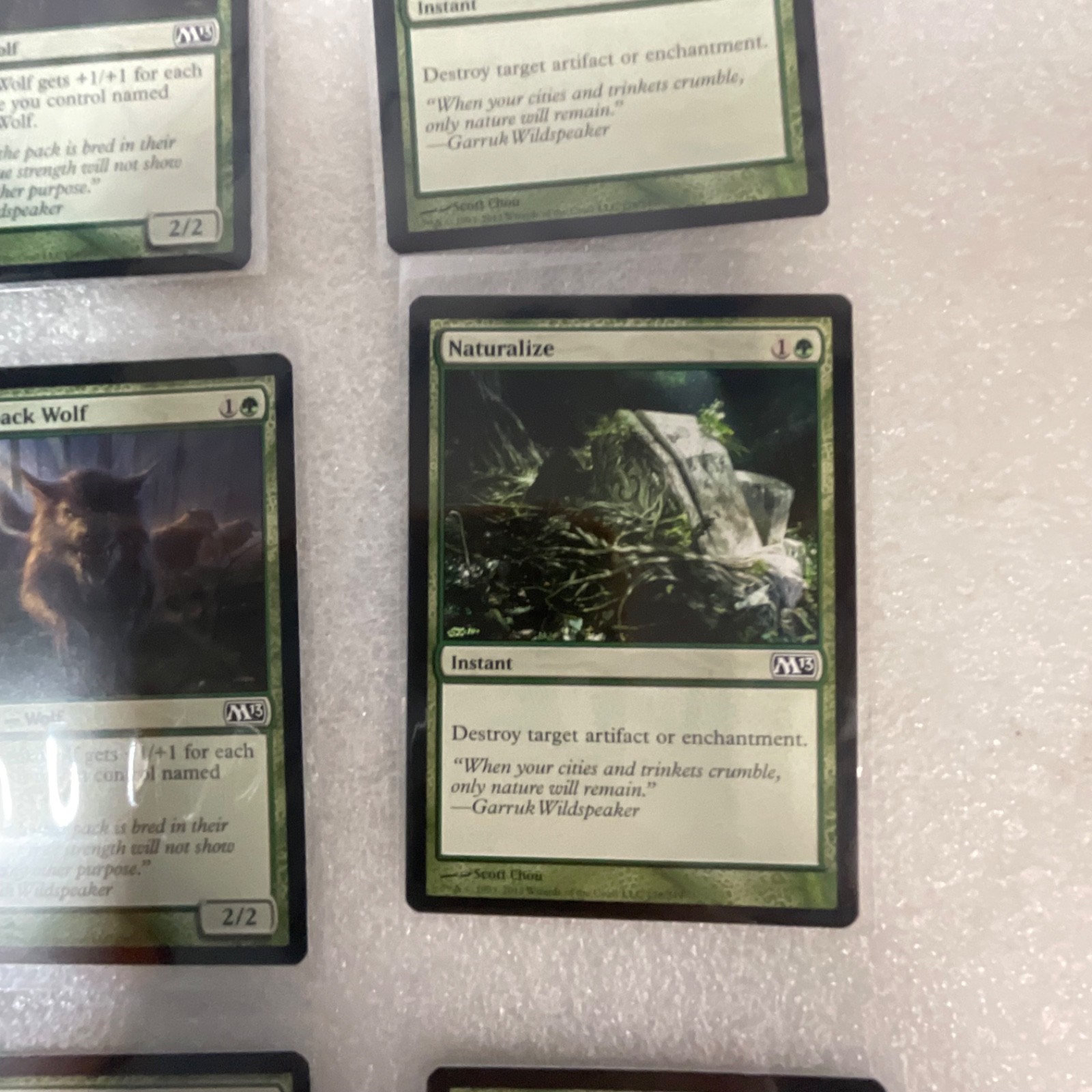 Magic the Gathering Lot of 20 Green M13 Timberpack Wolf Spiked Baloth - Image 20