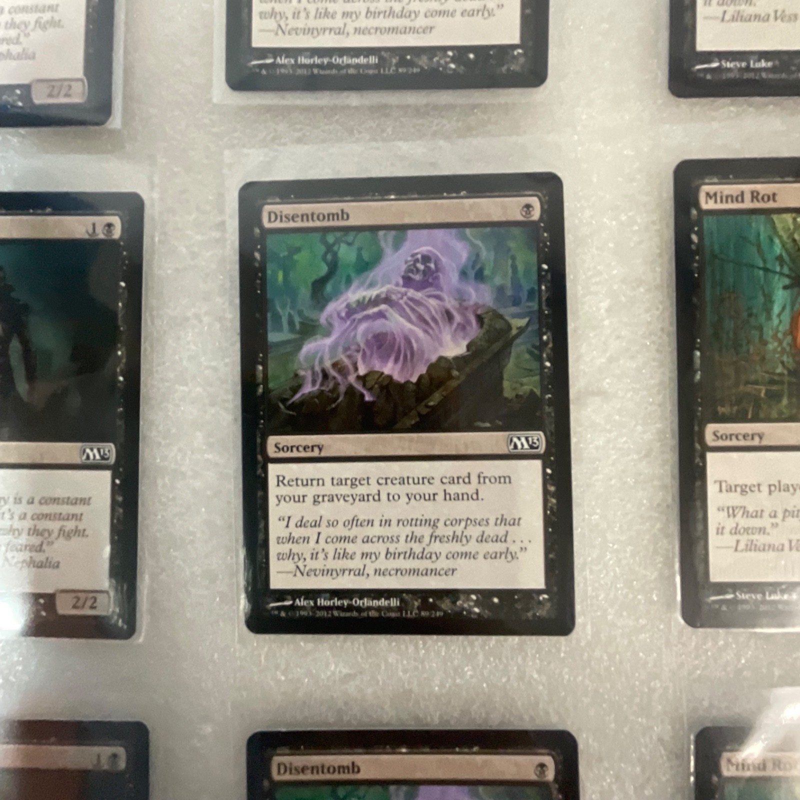 Magic the Gathering Lot of 20 Black M13 Cards Mind Rot Disentomb - Image 16