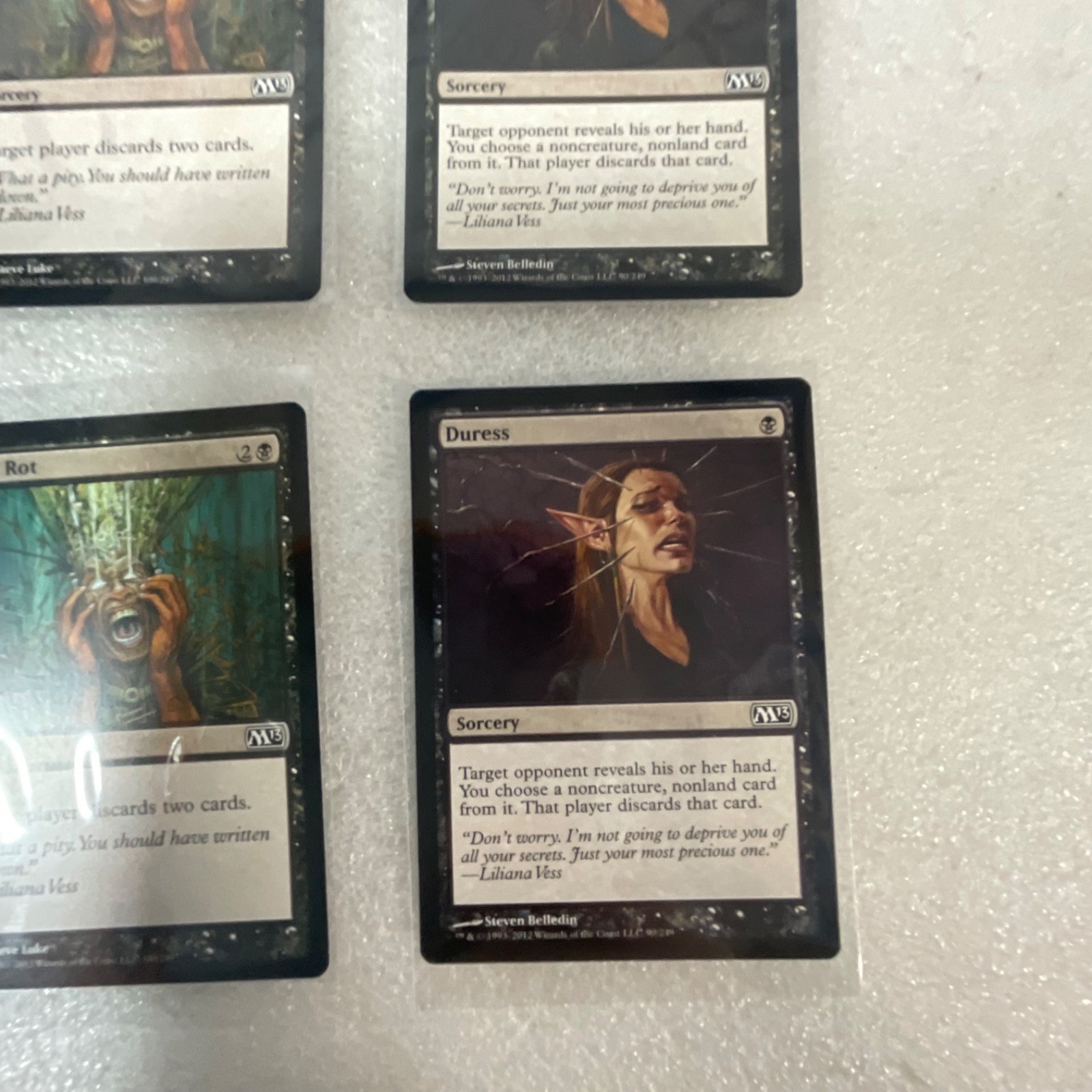 Magic the Gathering Lot of 20 Black M13 Duress Mind Rot Cower in Fear - Image 21