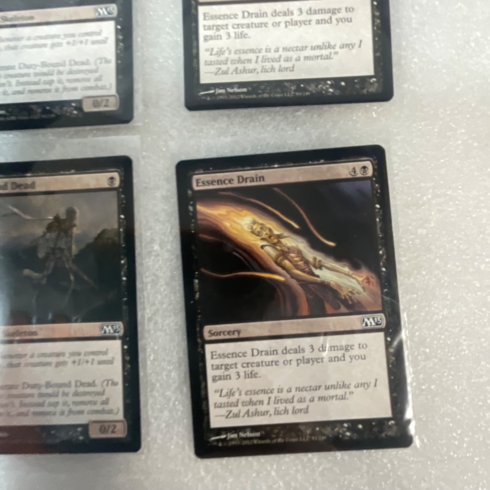 Magic the Gathering Lot of 20 Black M13 Cards Sign in Blood Essence Drain - Image 21