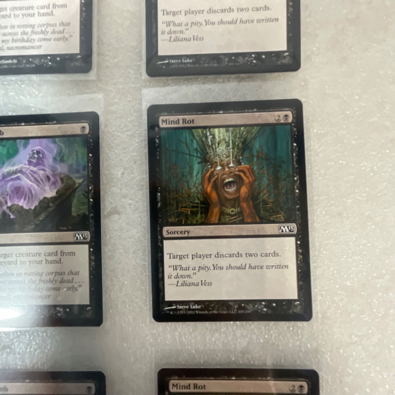 Magic the Gathering Lot of 20 Black M13 Cards Mind Rot Disentomb - Image 19