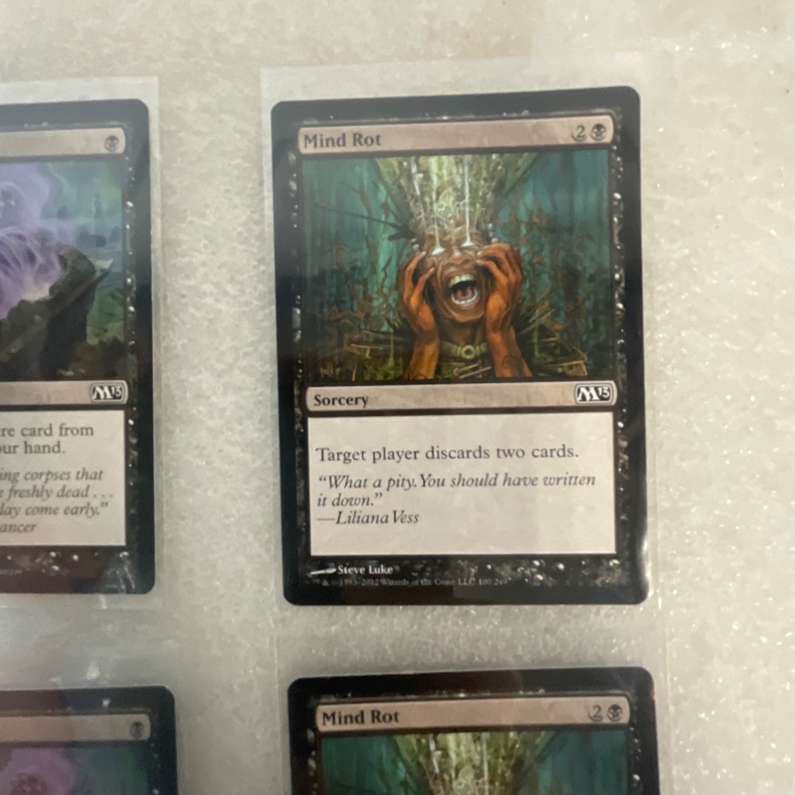 Magic the Gathering Lot of 20 Black M13 Cards Mind Rot Disentomb - Image 18