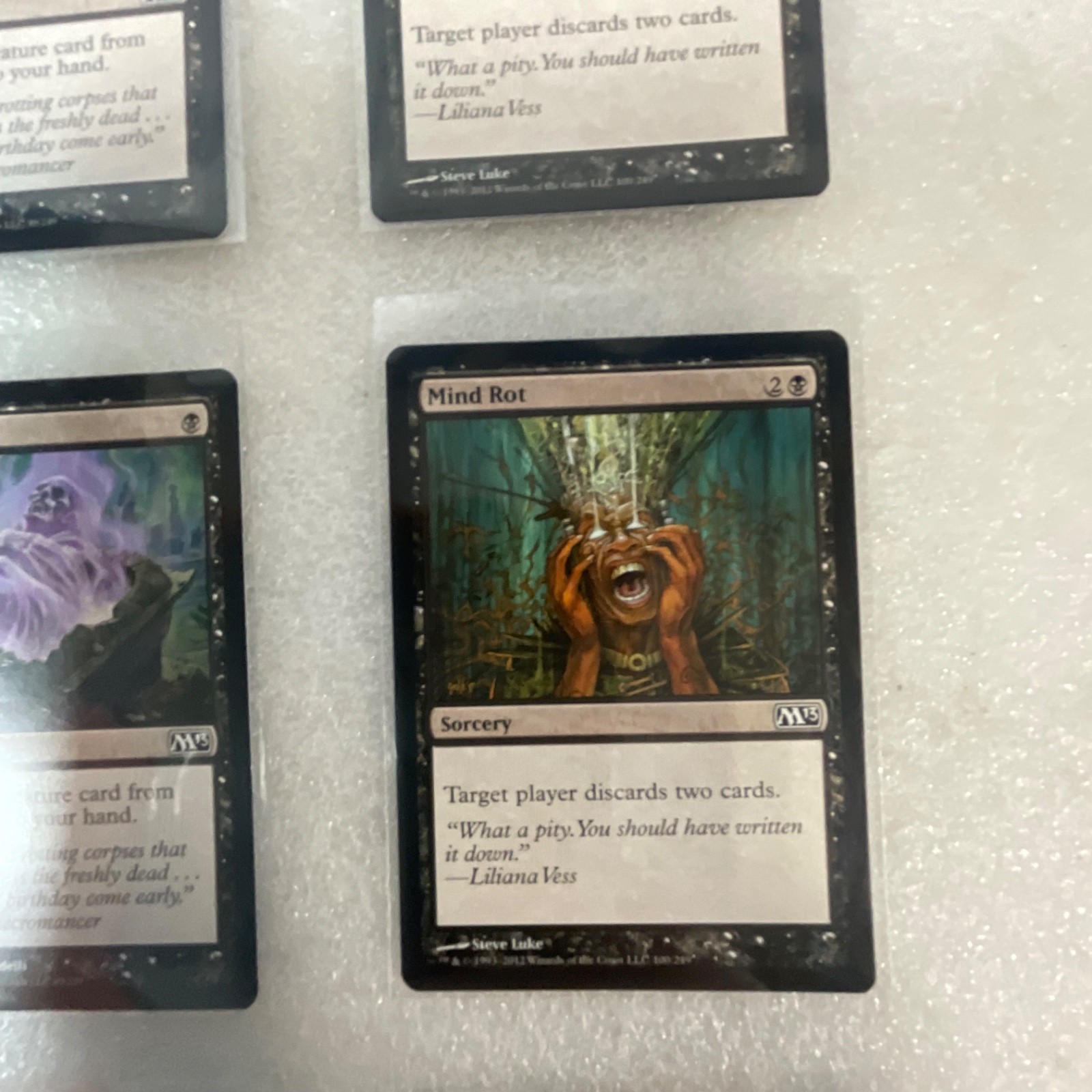 Magic the Gathering Lot of 20 Black M13 Cards Mind Rot Disentomb - Image 20