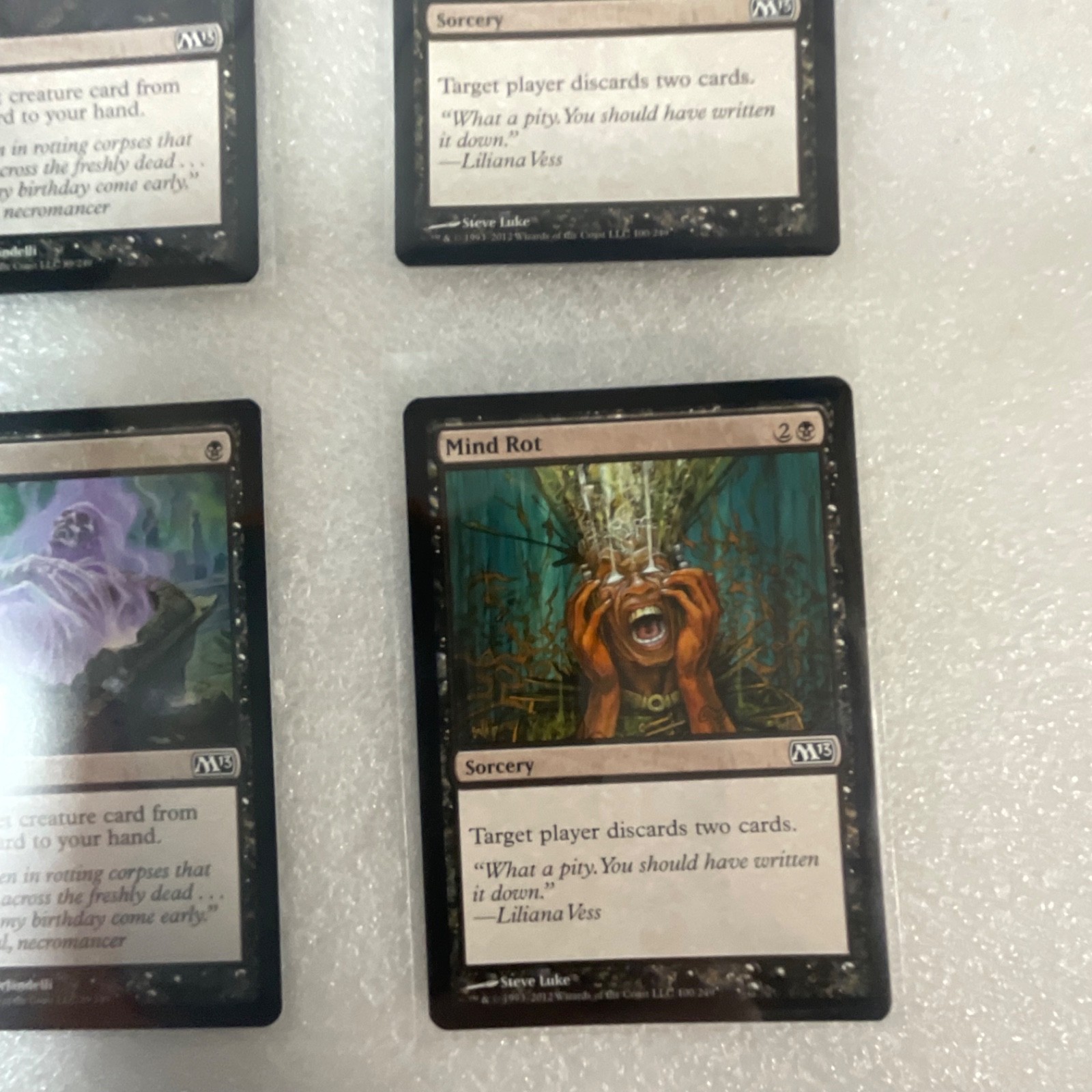 Magic the Gathering Lot of 20 Black M13 Cards Mind Rot Disentomb - Image 21