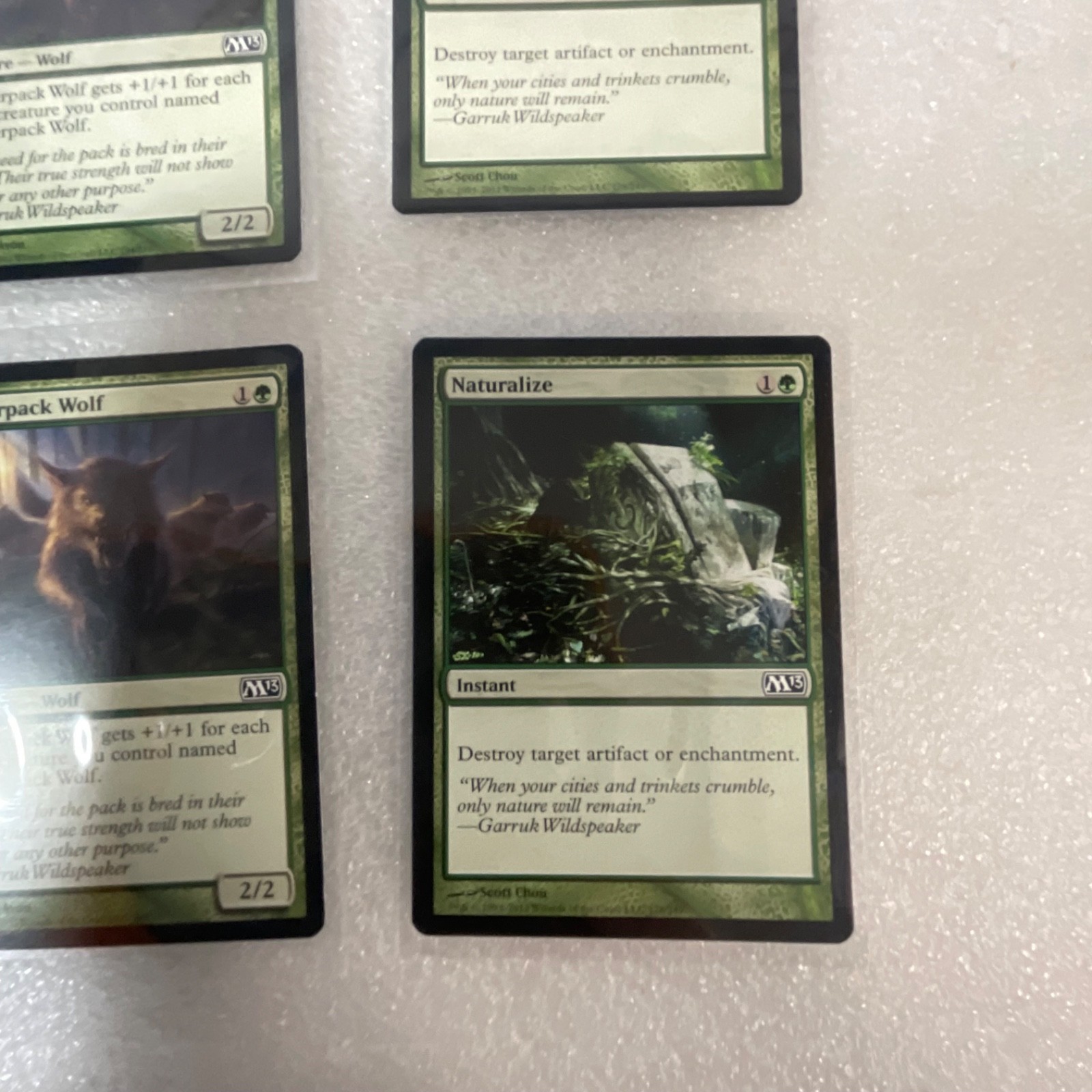 Magic the Gathering Lot of 20 Green M13 Timberpack Wolf Spiked Baloth - Image 21