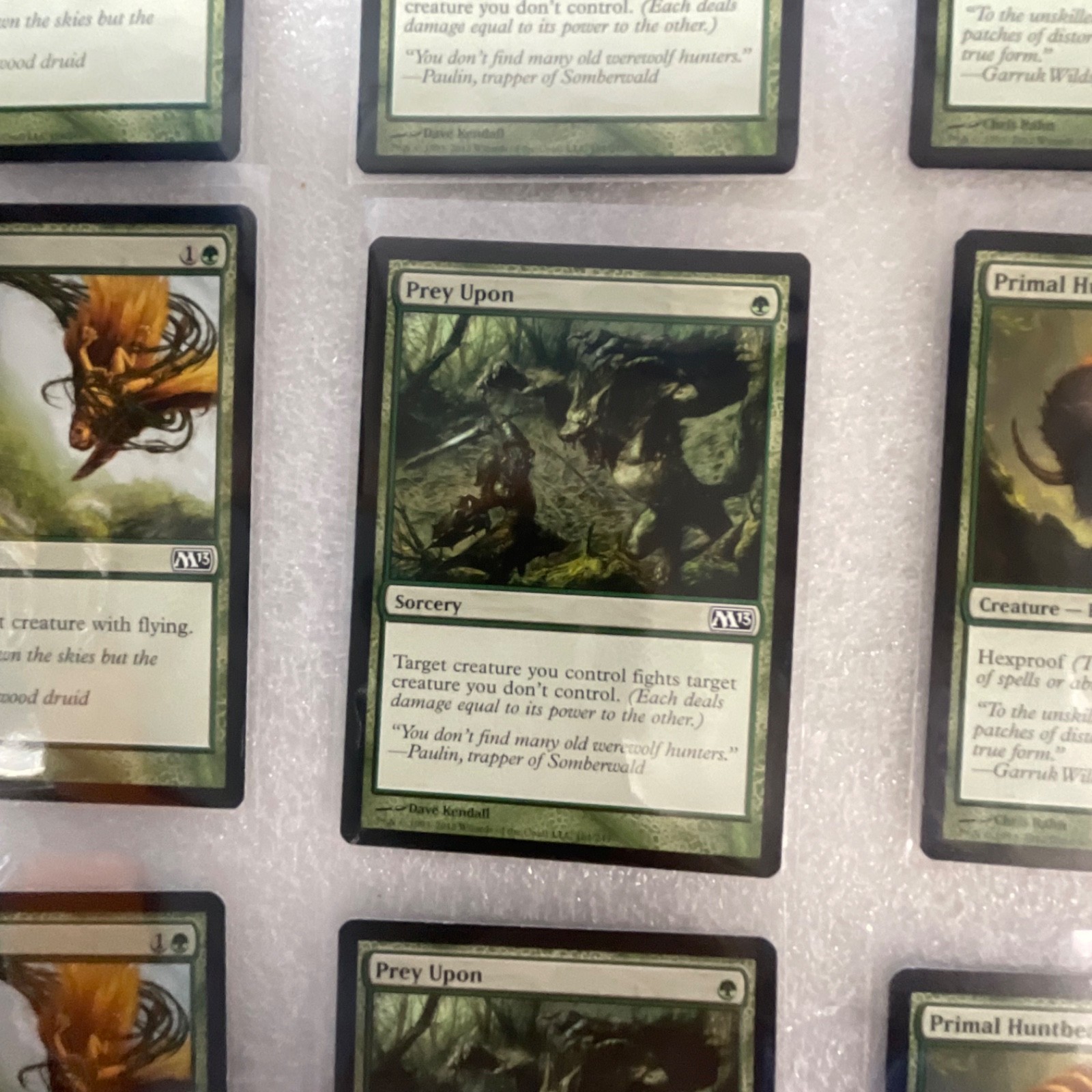Magic the Gathering Lot of 20 Green M13 Cards Prey Upon Titanic Growth - Image 7