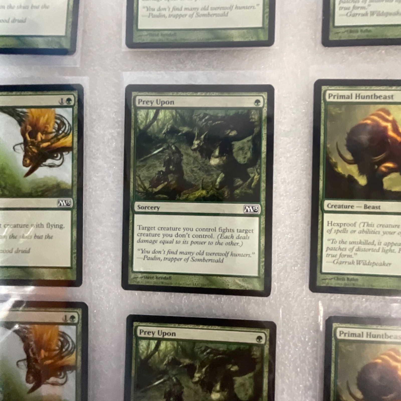 Magic the Gathering Lot of 20 Green M13 Cards Prey Upon Titanic Growth - Image 8