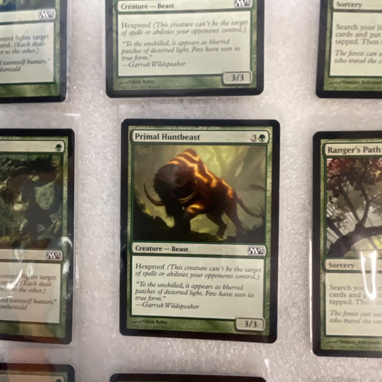 Magic the Gathering Lot of 20 Green M13 Cards Prey Upon Titanic Growth - Image 12