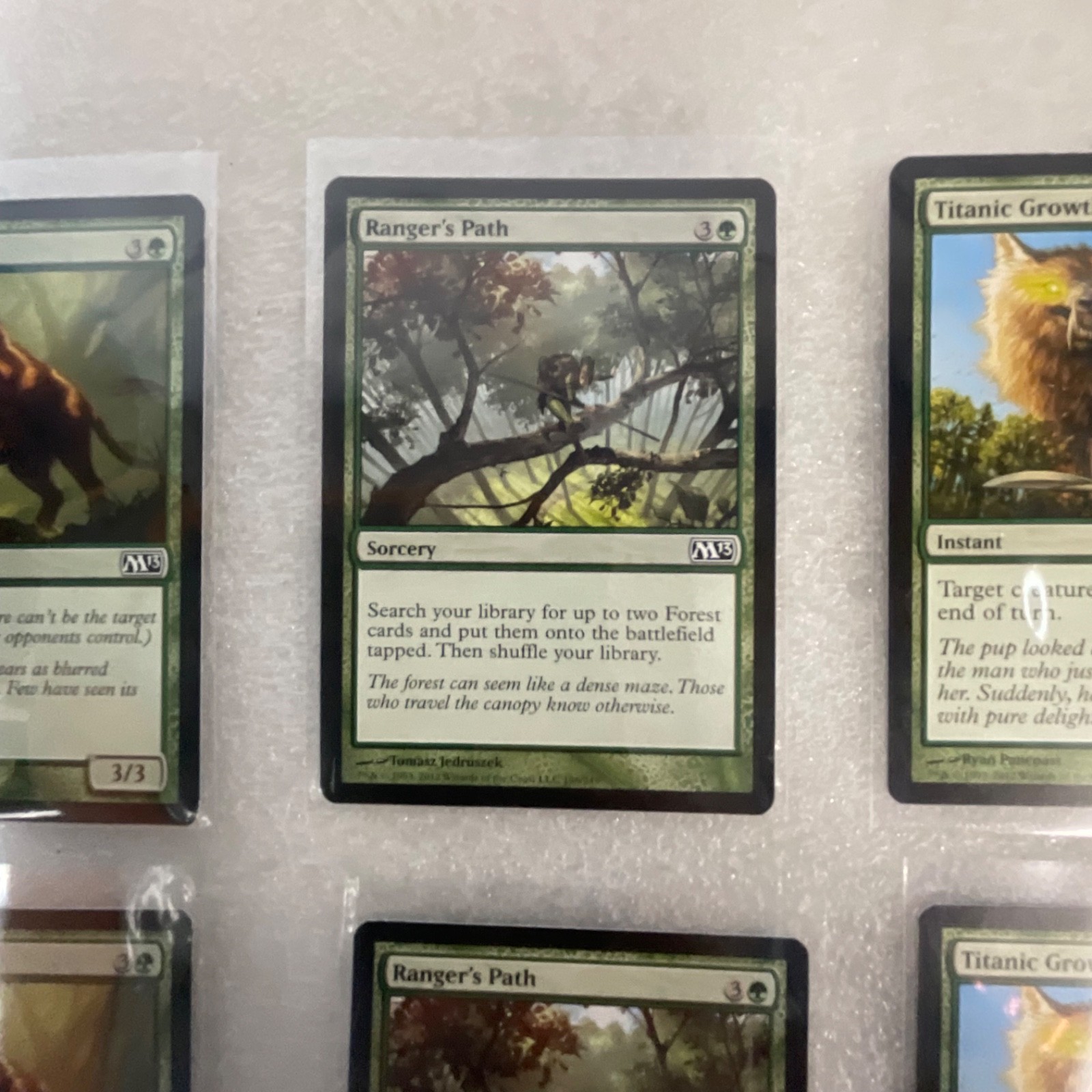 Magic the Gathering Lot of 20 Green M13 Cards Prey Upon Titanic Growth - Image 17
