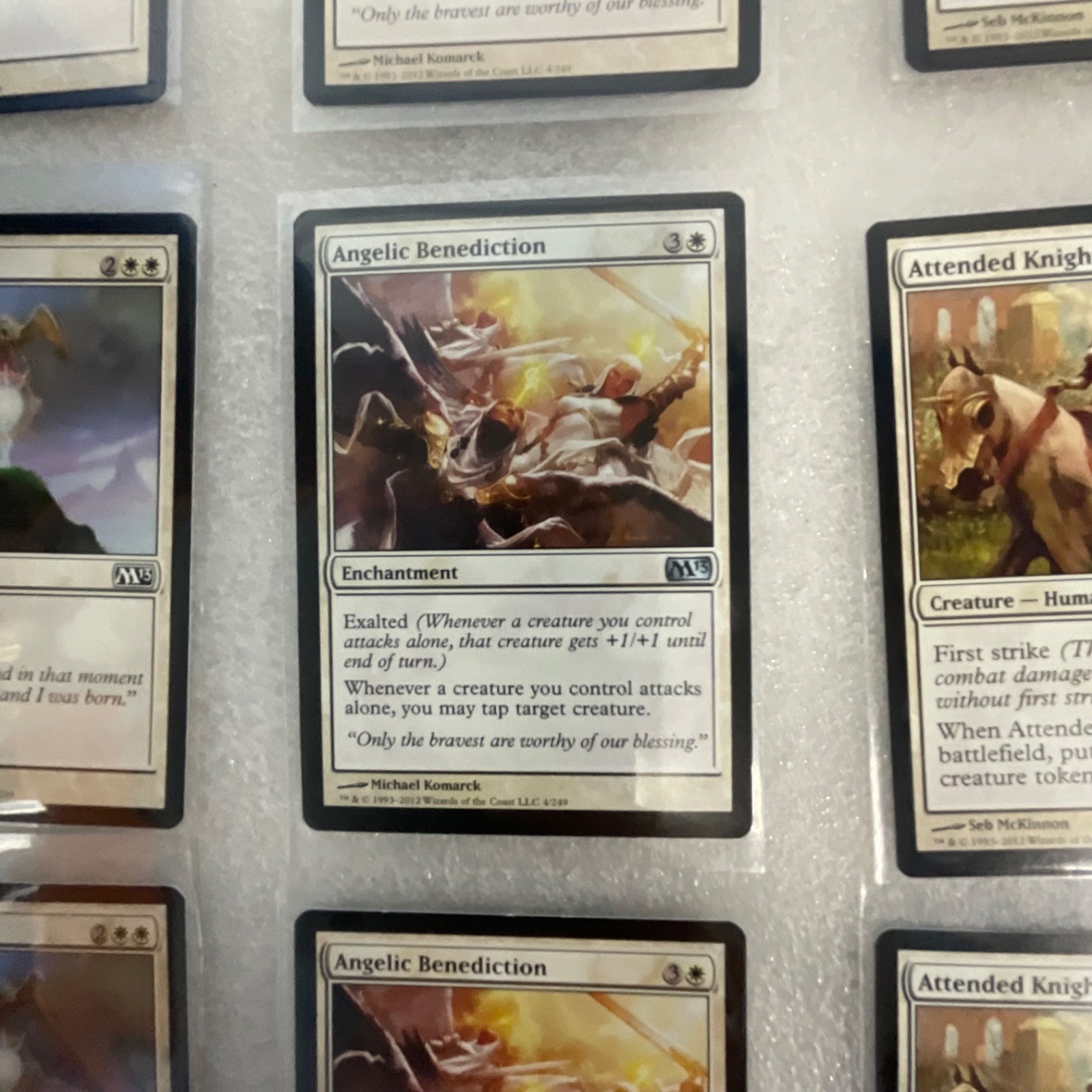 Magic the Gathering Lot of 20 White M13 Attended Knight Crusader - Image 8
