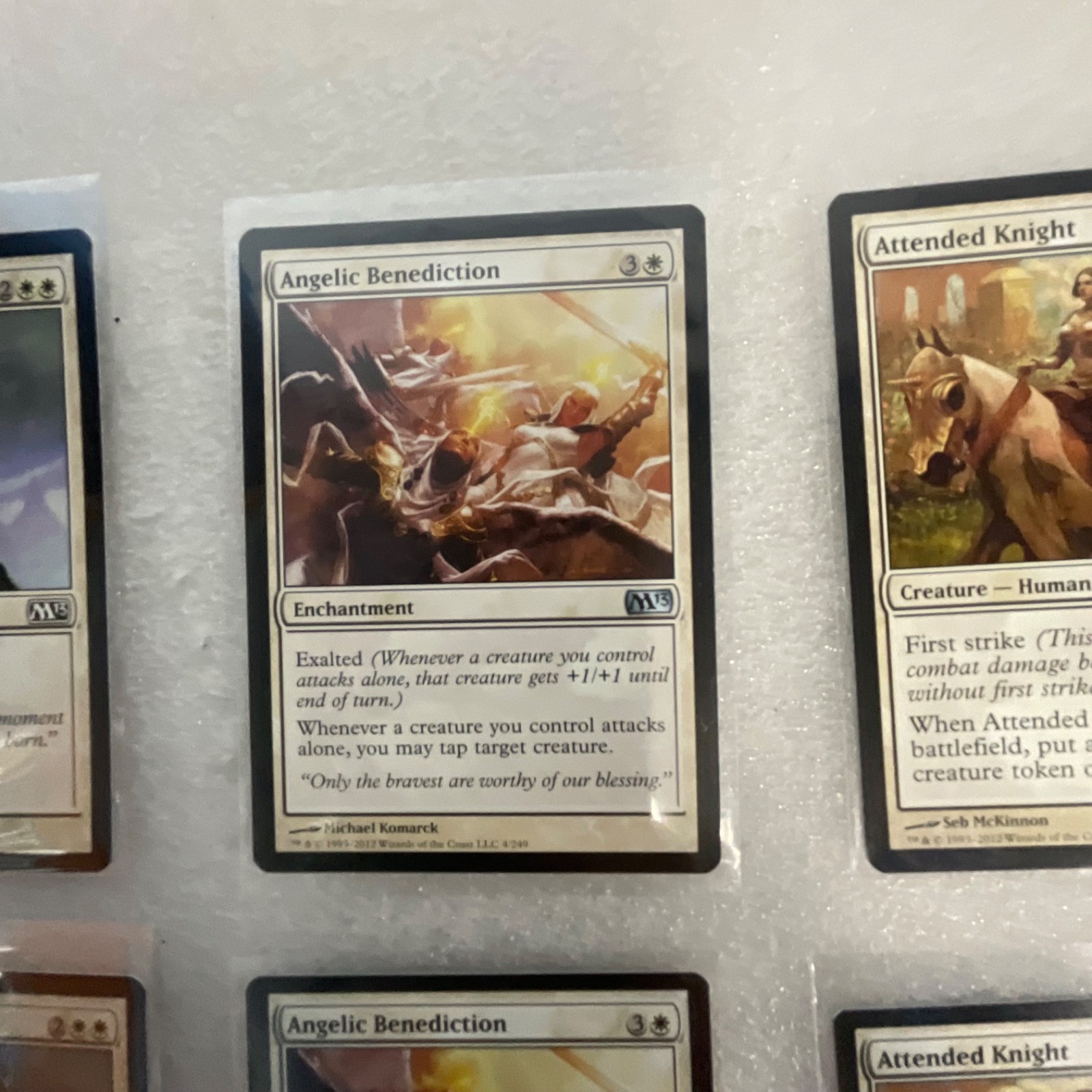 Magic the Gathering Lot of 20 White M13 Attended Knight Crusader - Image 9
