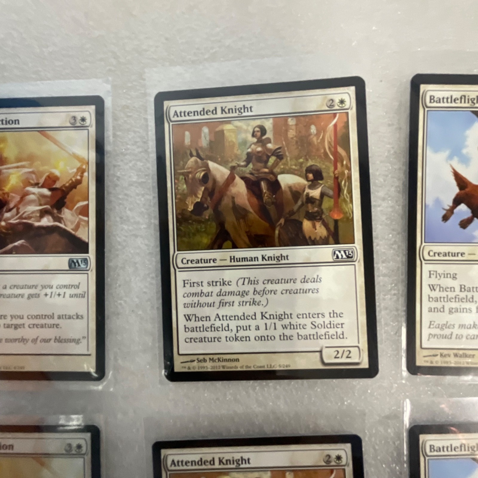 Magic the Gathering Lot of 20 White M13 Attended Knight Crusader - Image 10