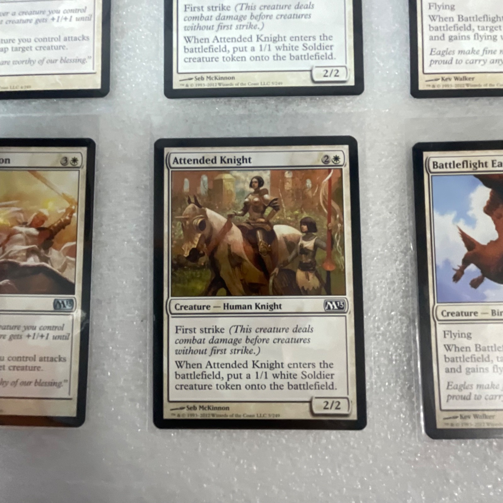 Magic the Gathering Lot of 20 White M13 Attended Knight Crusader - Image 13