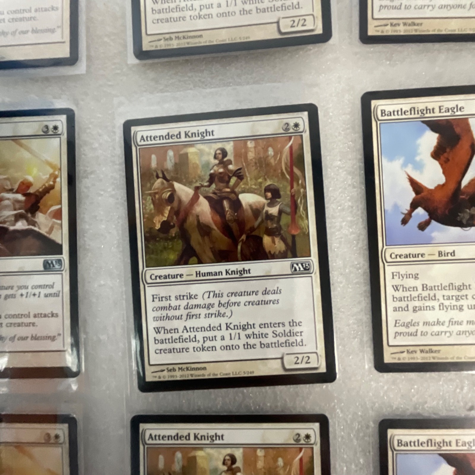Magic the Gathering Lot of 20 White M13 Attended Knight Crusader - Image 11
