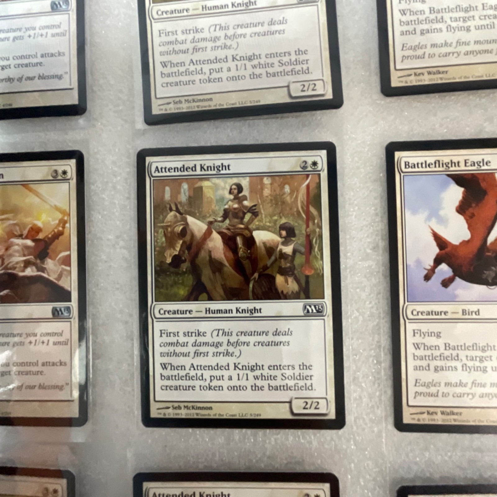Magic the Gathering Lot of 20 White M13 Attended Knight Crusader - Image 12