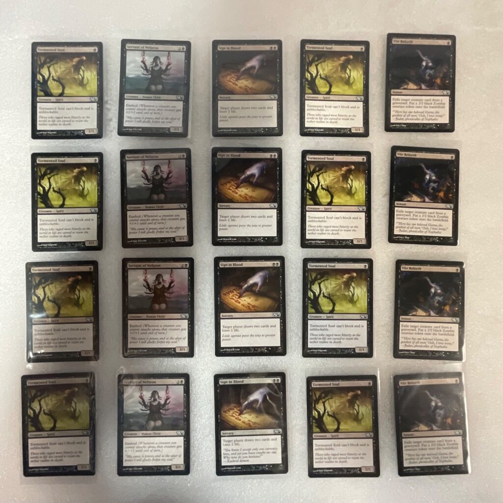 Magic the Gathering Lot of 20 Black M13 Sign in Blood Tormented Soul - Image 1